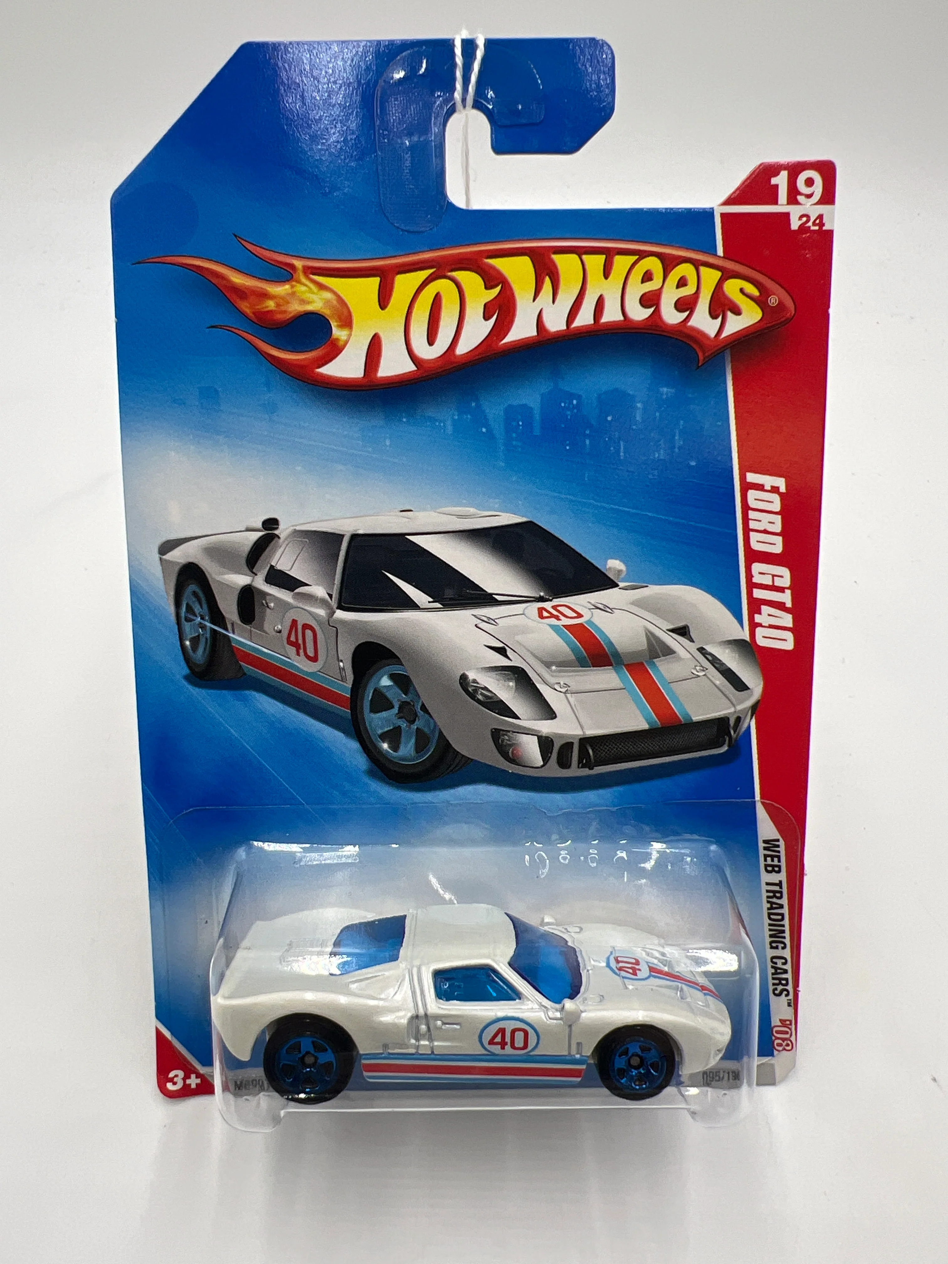 2008 Hot Wheels Web Trading Cars #95 Ford GT40 White 25E - Image 2