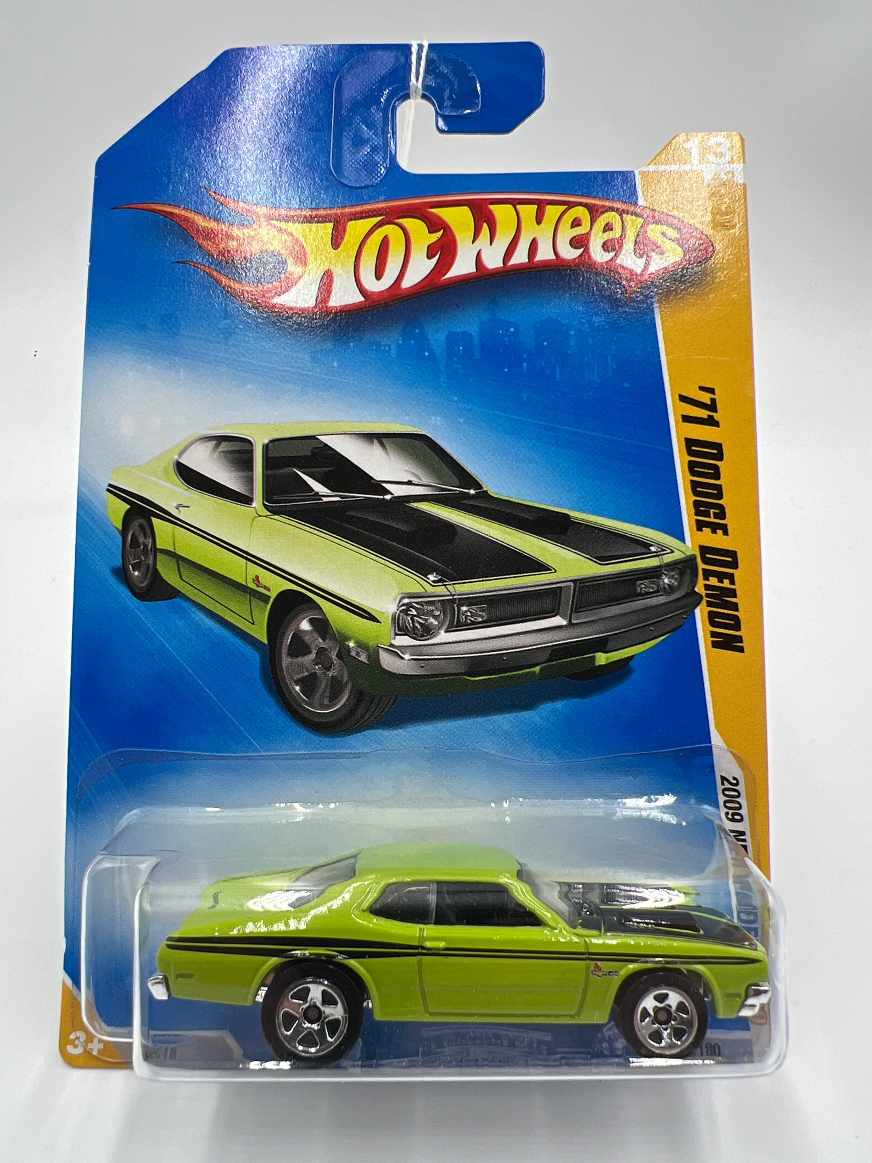 2009 Hot Wheels New Models #13 71 Dodge Demon Green 56E - Image 2