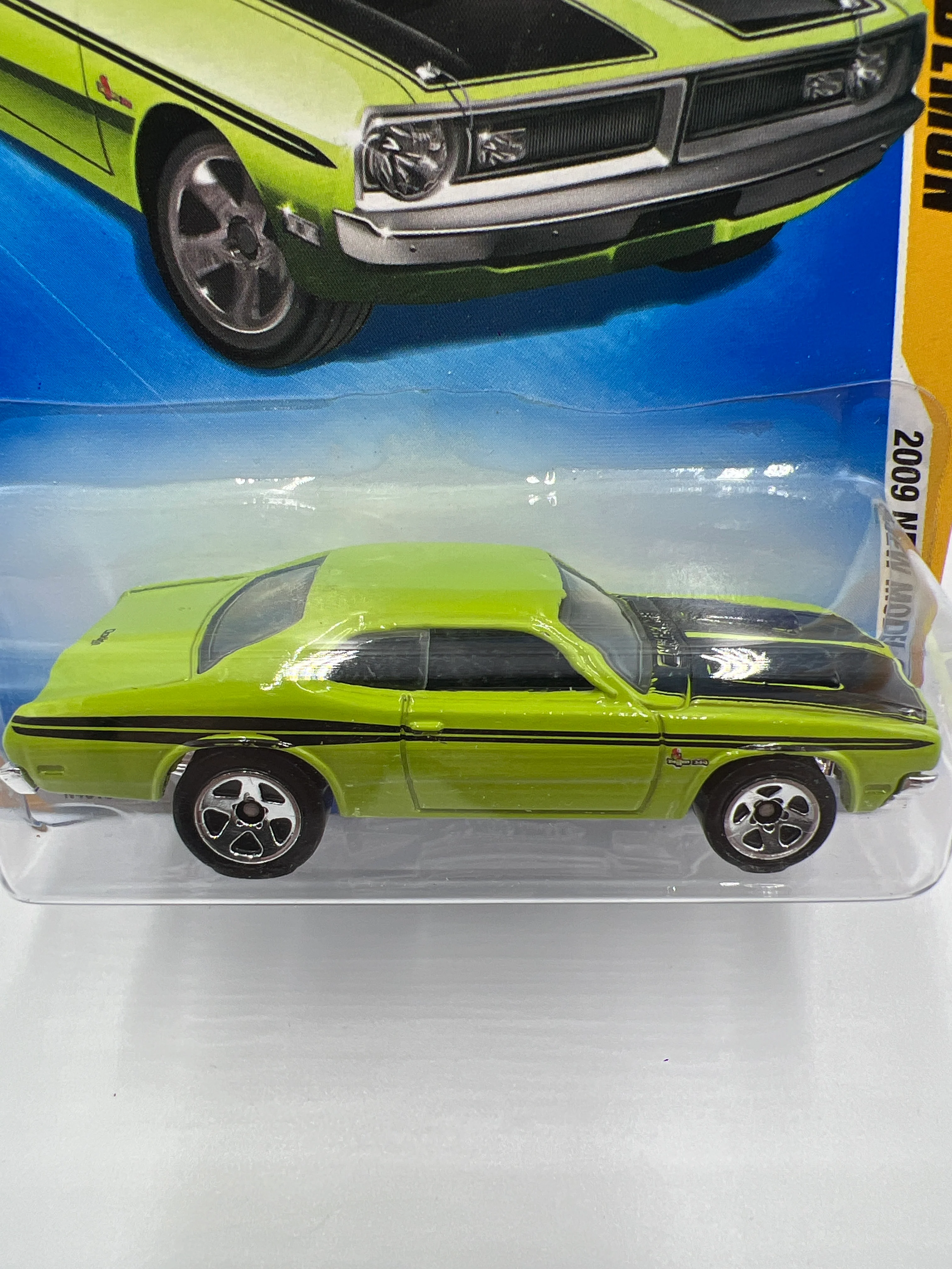 2009 Hot Wheels New Models #13 71 Dodge Demon Green 56E - Image 3