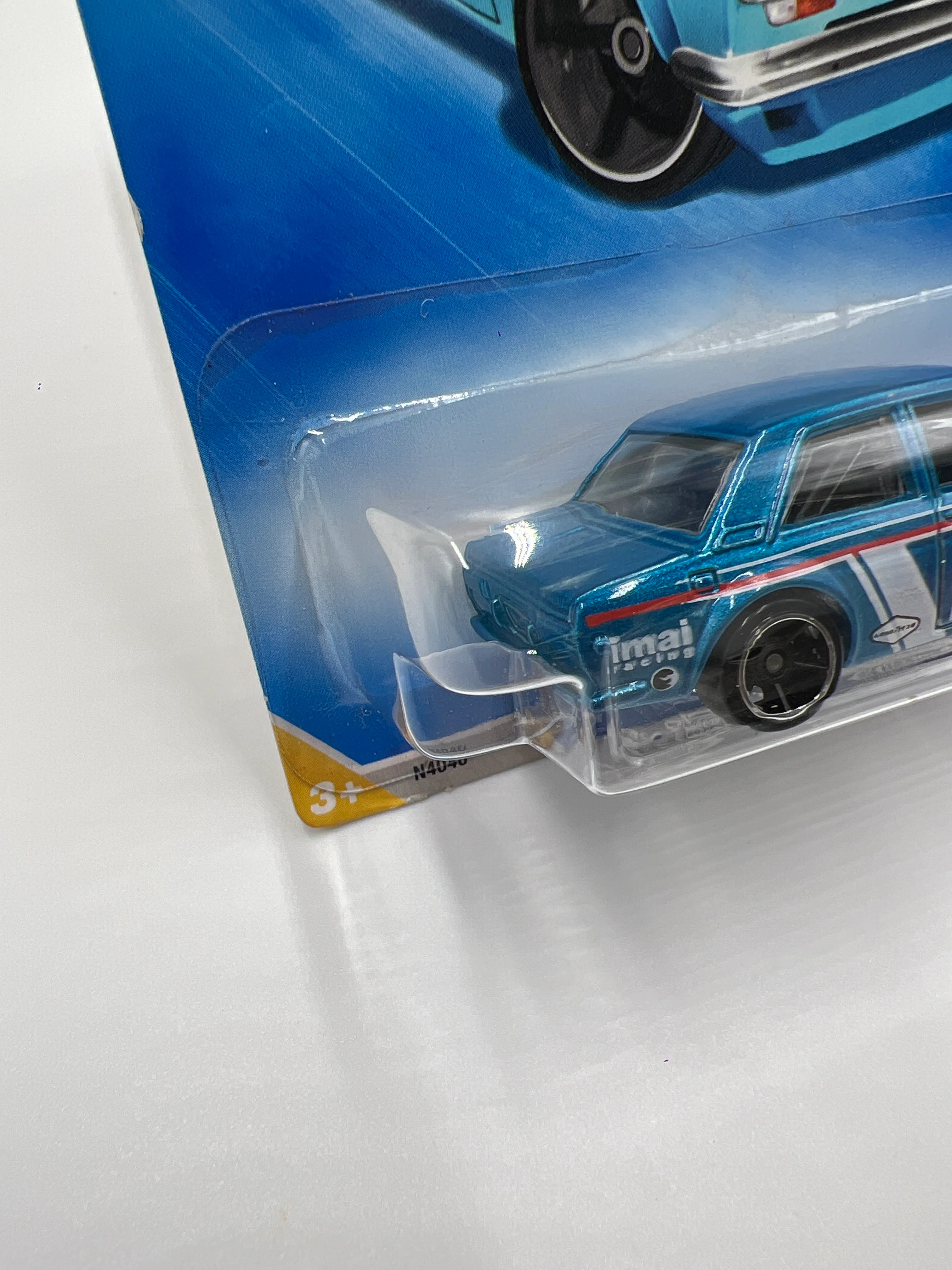 2009 Hot Wheels New Models #037 Datsun Bluebird 510 Blue SR - Image 5