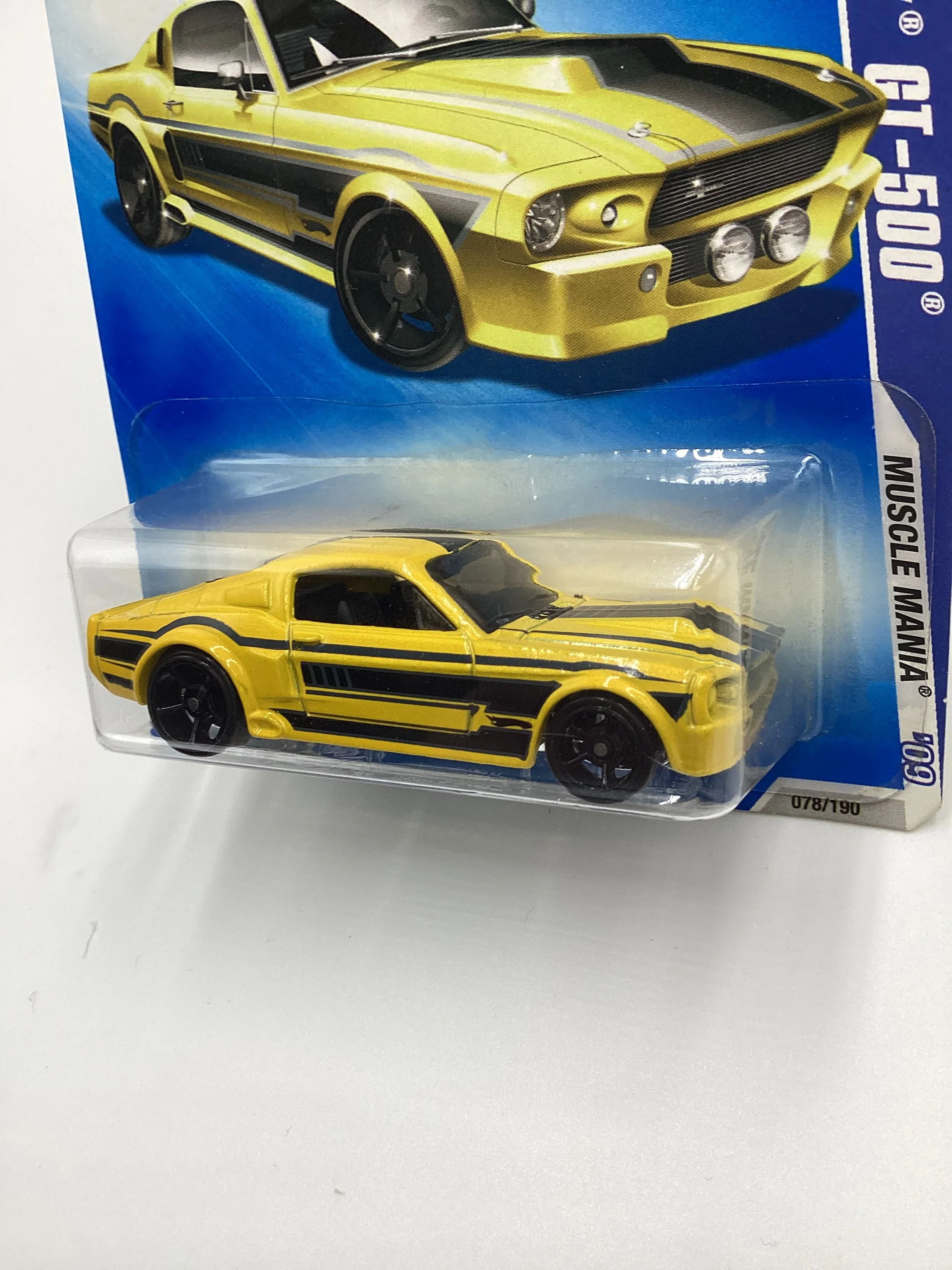 2009 Hot Wheels #078 67 Shelby GT-500 Yellow 21E - Image 4