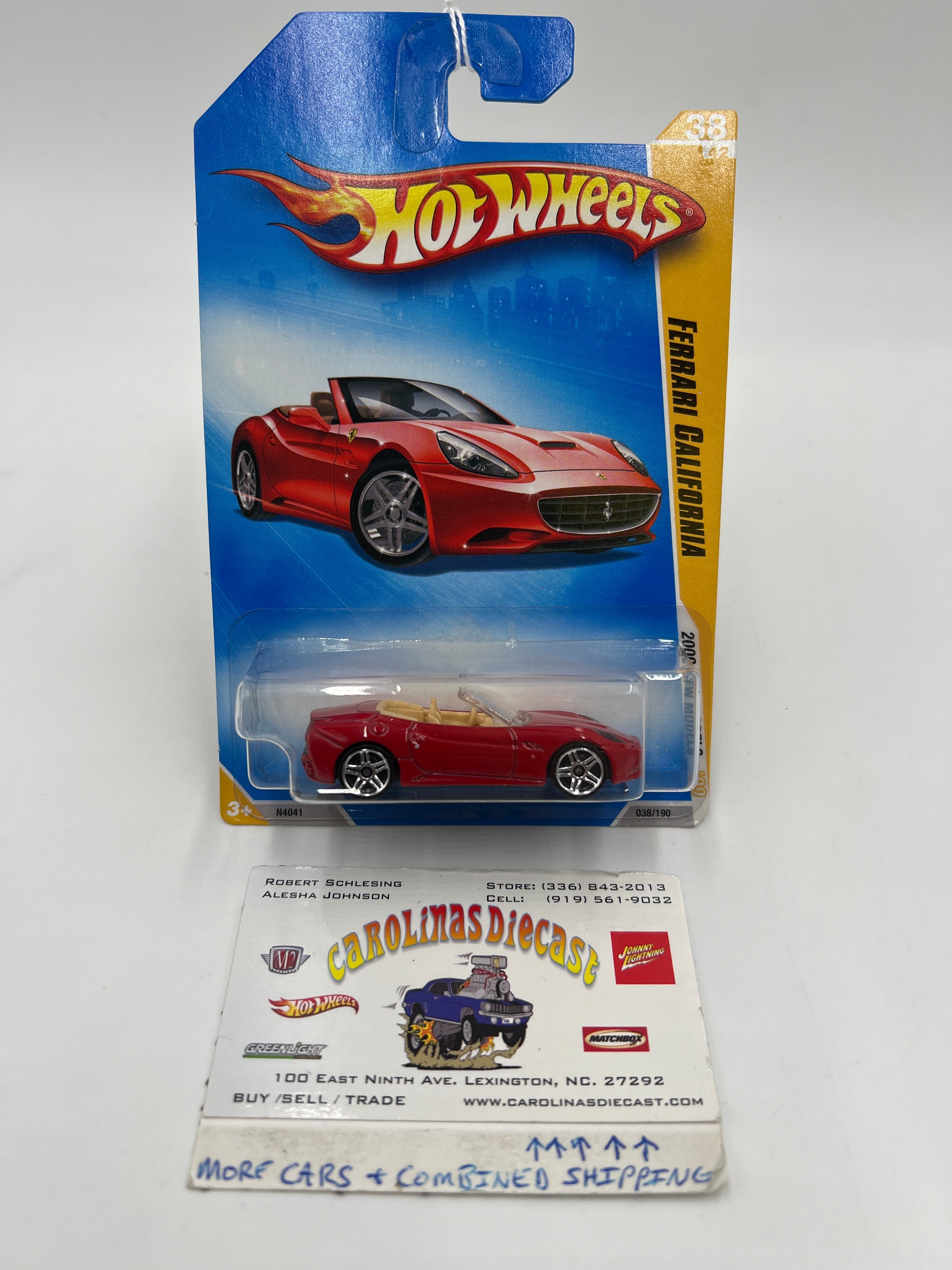 2009 Hot Wheels New Models #38 Ferrari California Red