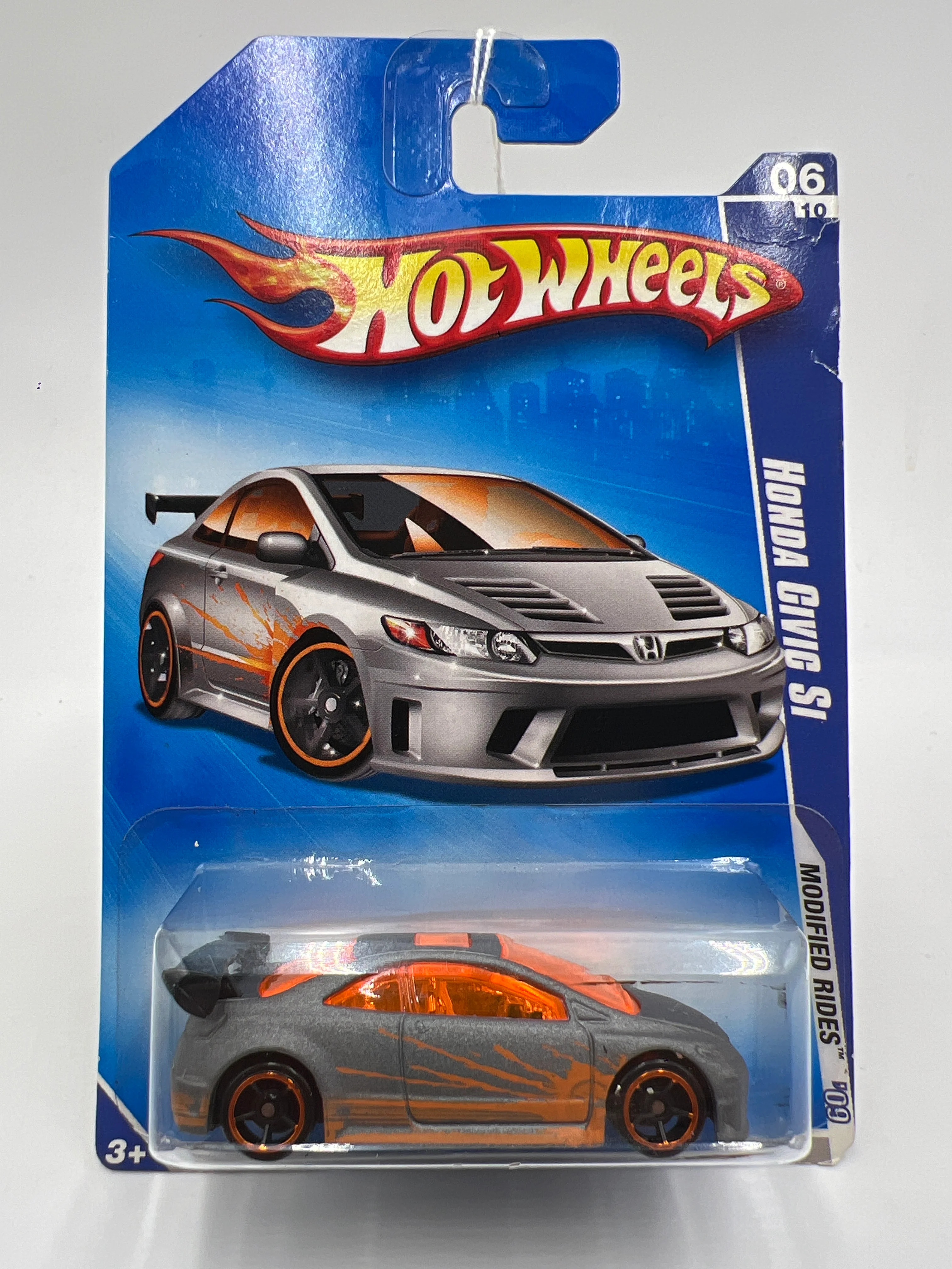 2009 Hot Wheels Modified Rides #162 Honda Civic Si Gray Card Not Perfect SR - Image 2