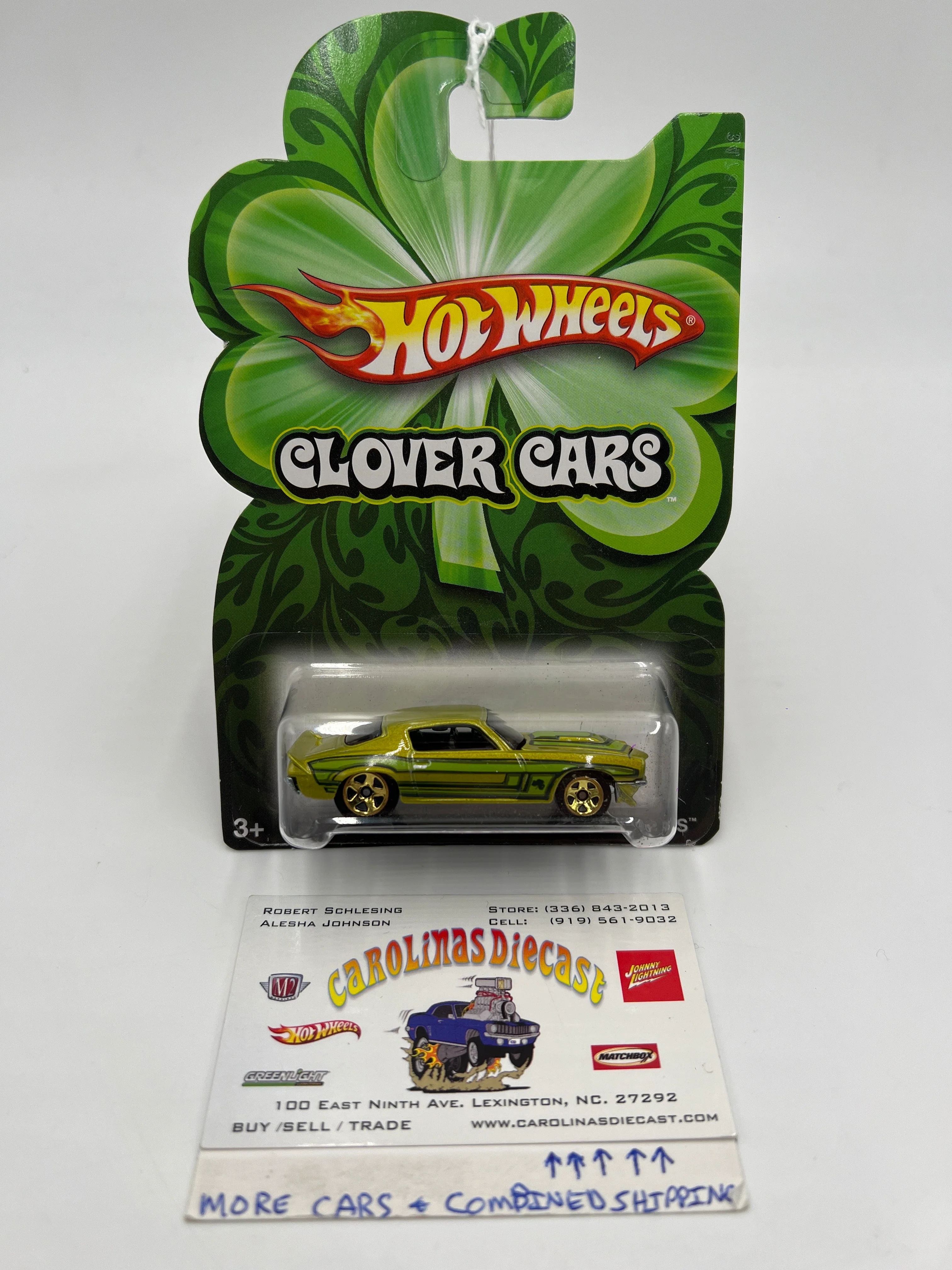 2009 Hot Wheels Clover Cars 70 Camaro RS Green W/Opening Hood 150B