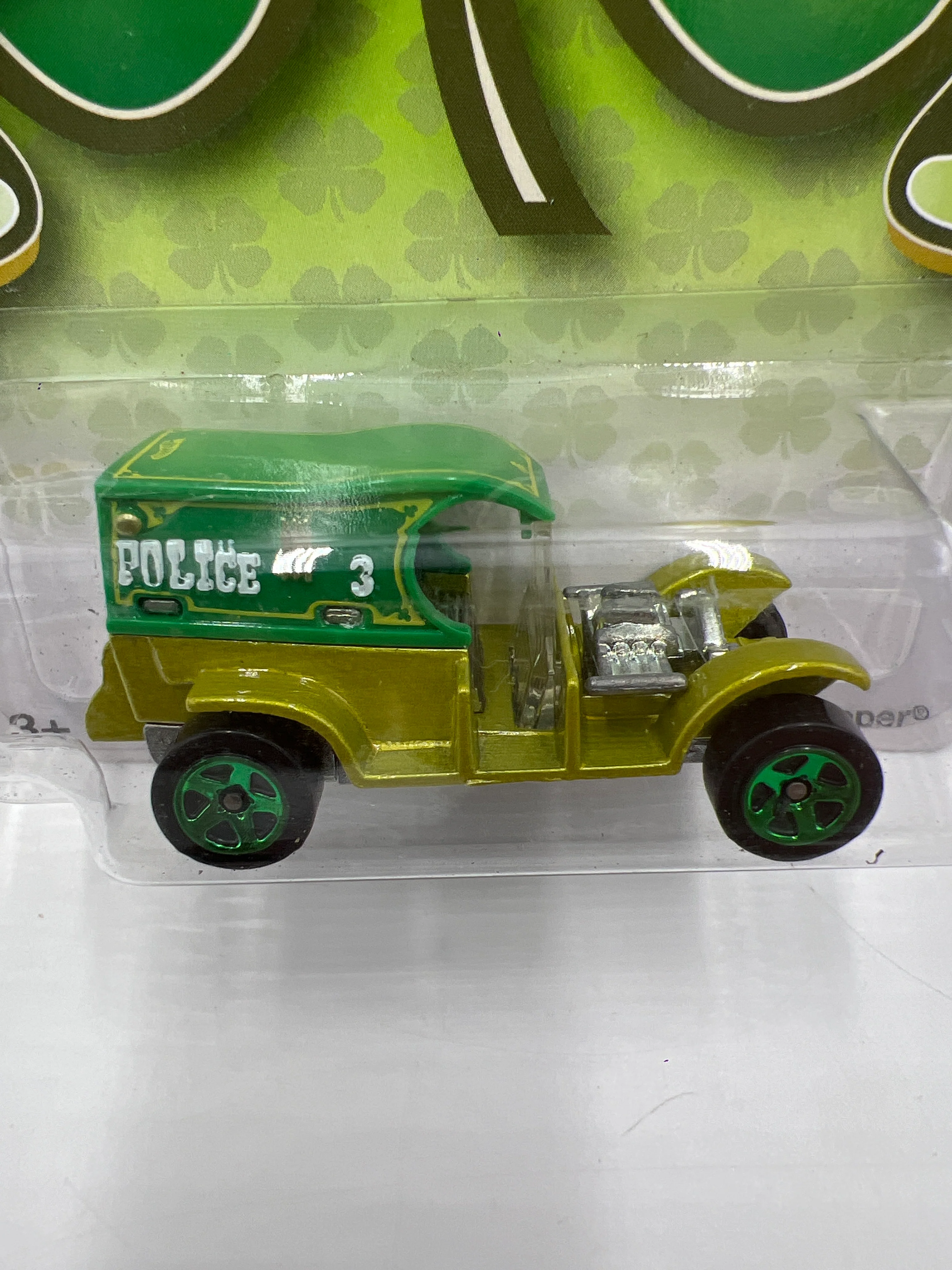 2009 Hot Wheels Clover Cars Copper Stopper Green 152i - Image 3