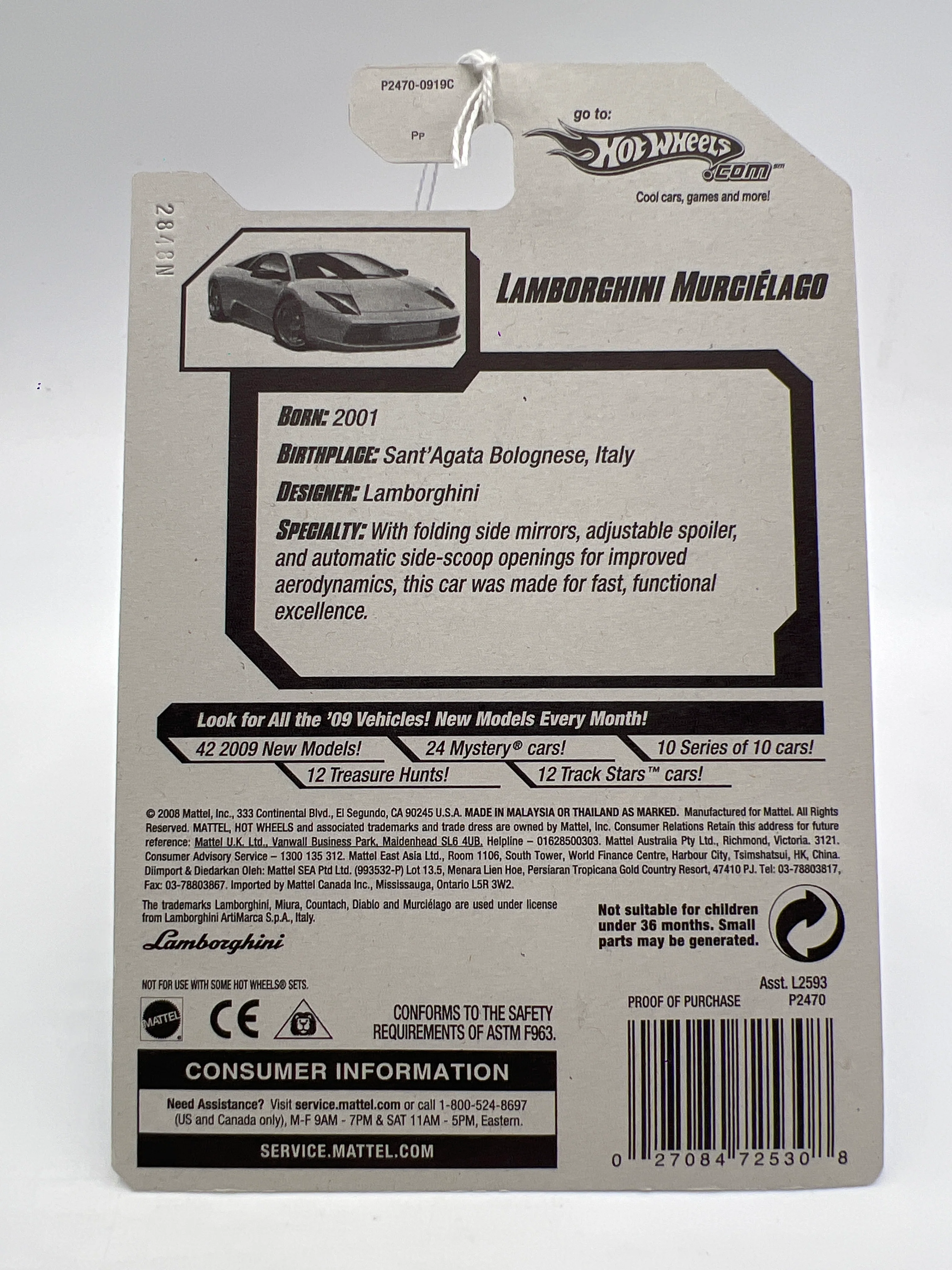 2009 Hot Wheels Dream Garage #150 Lamborghini Murcielago Green 102C - Image 6