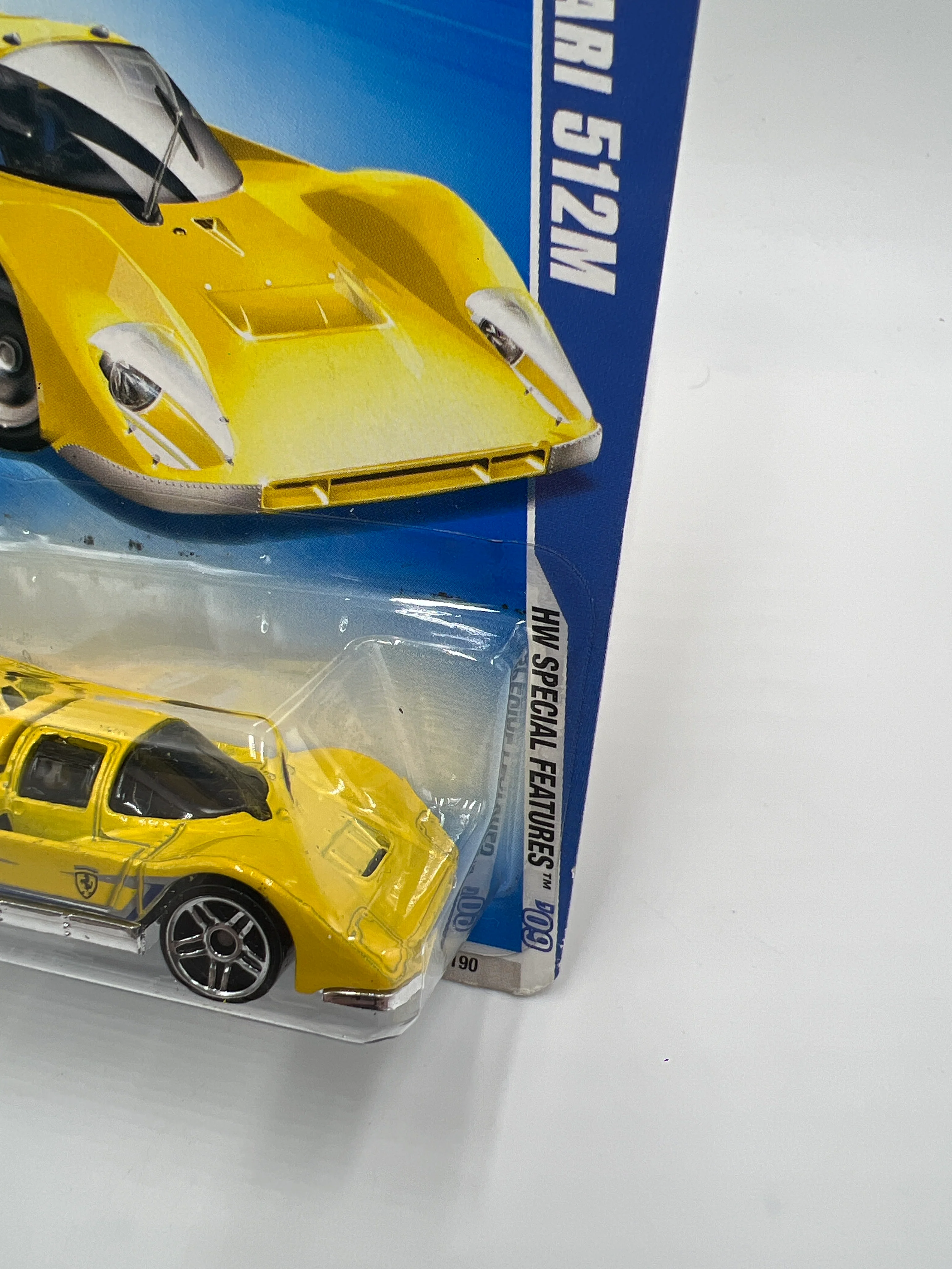 2009 Hot Wheels Special Features #95 Ferrari 512M Yellow - Image 3