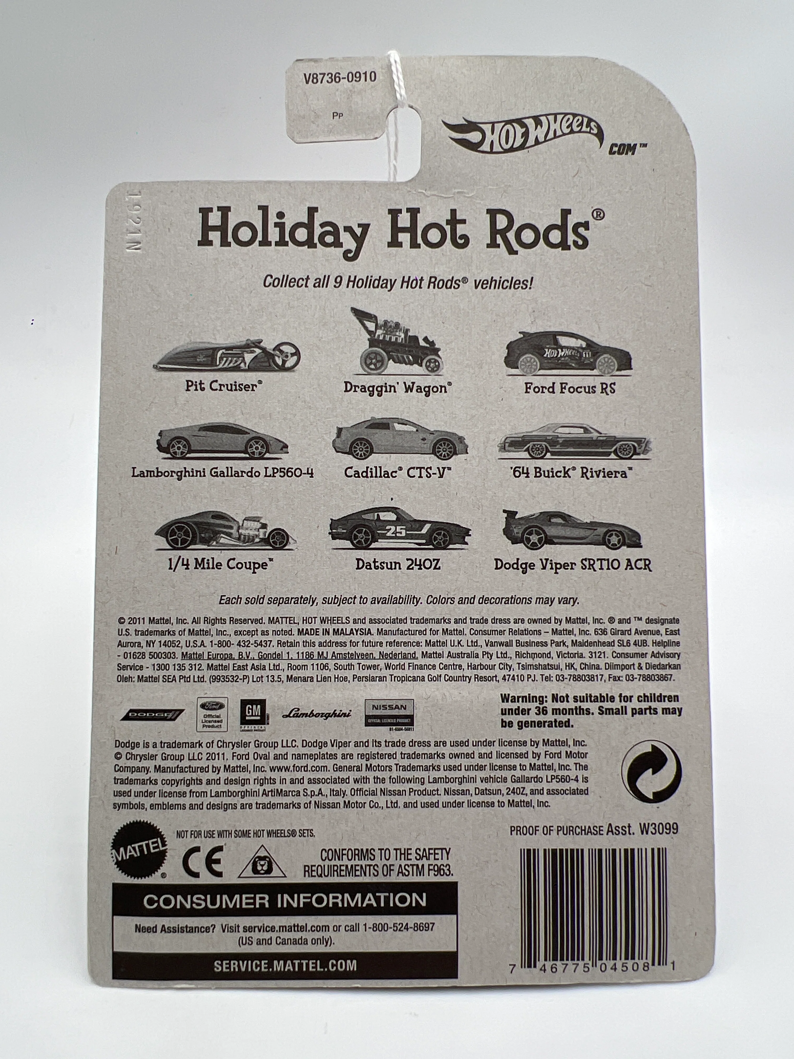 2011 Hot Wheels Holiday Hot Rods Dodge Viper SRT10 ACR Green 154A - Image 6