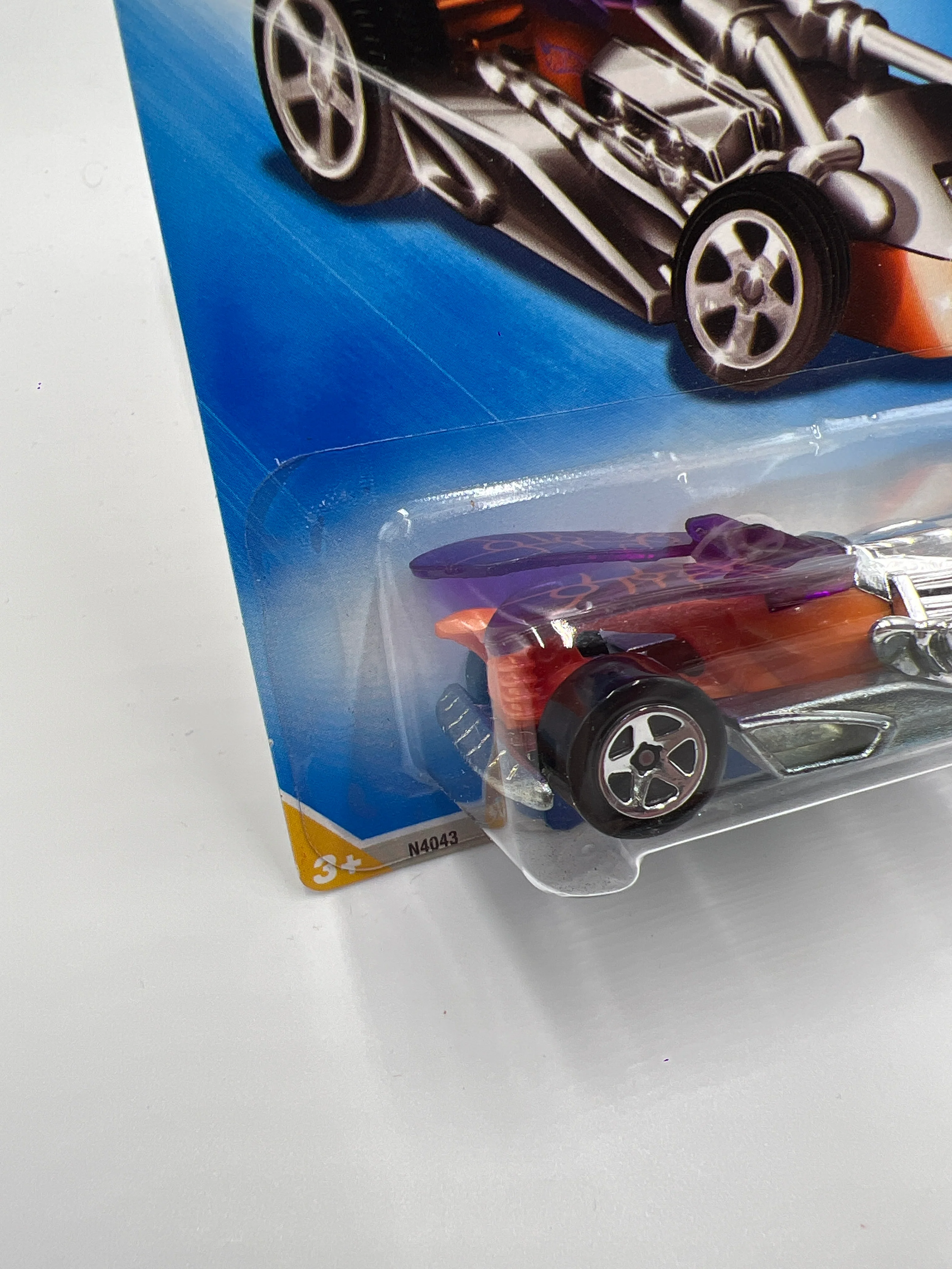 2009 Hot Wheels New Models #40 Draggin Tail Purple/Orange DD8 - Image 5