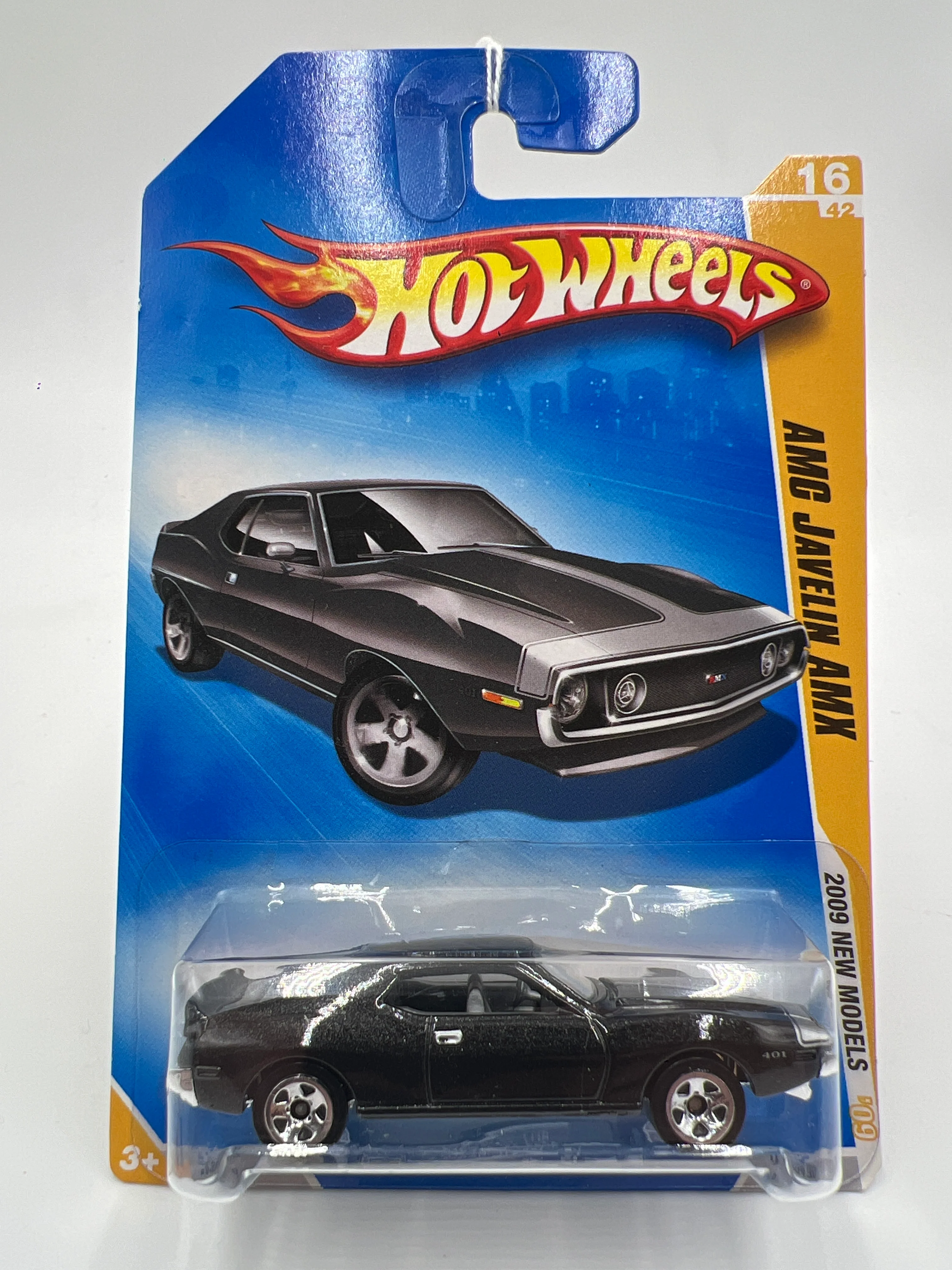 2009 Hot Wheels New Models #16 Kmart Exclusive AMC Javelin AMX Black 239A - Image 2