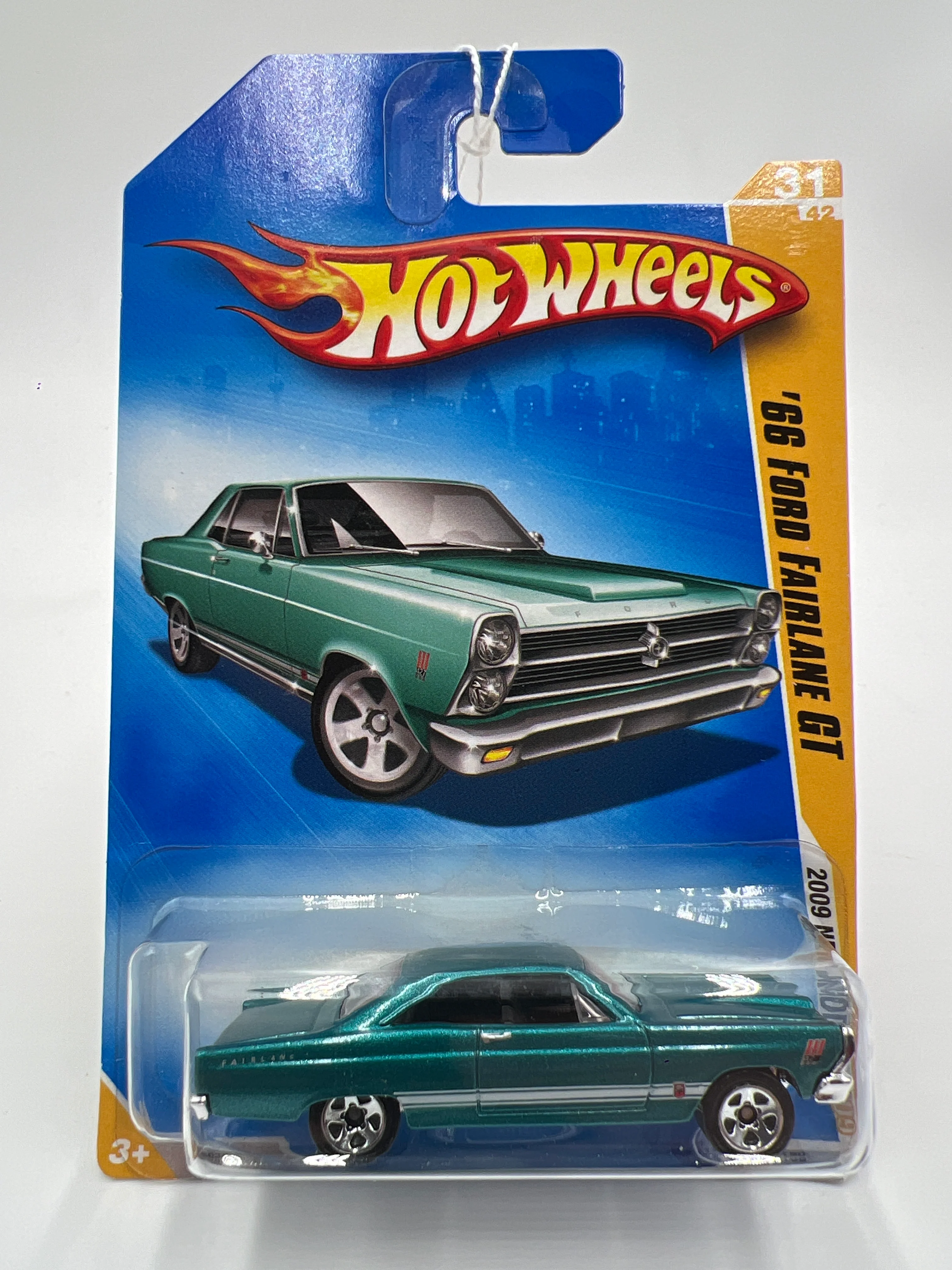 2009 Hot Wheels New Models #31 66 Ford Fairlane GT Teal 19G - Image 2