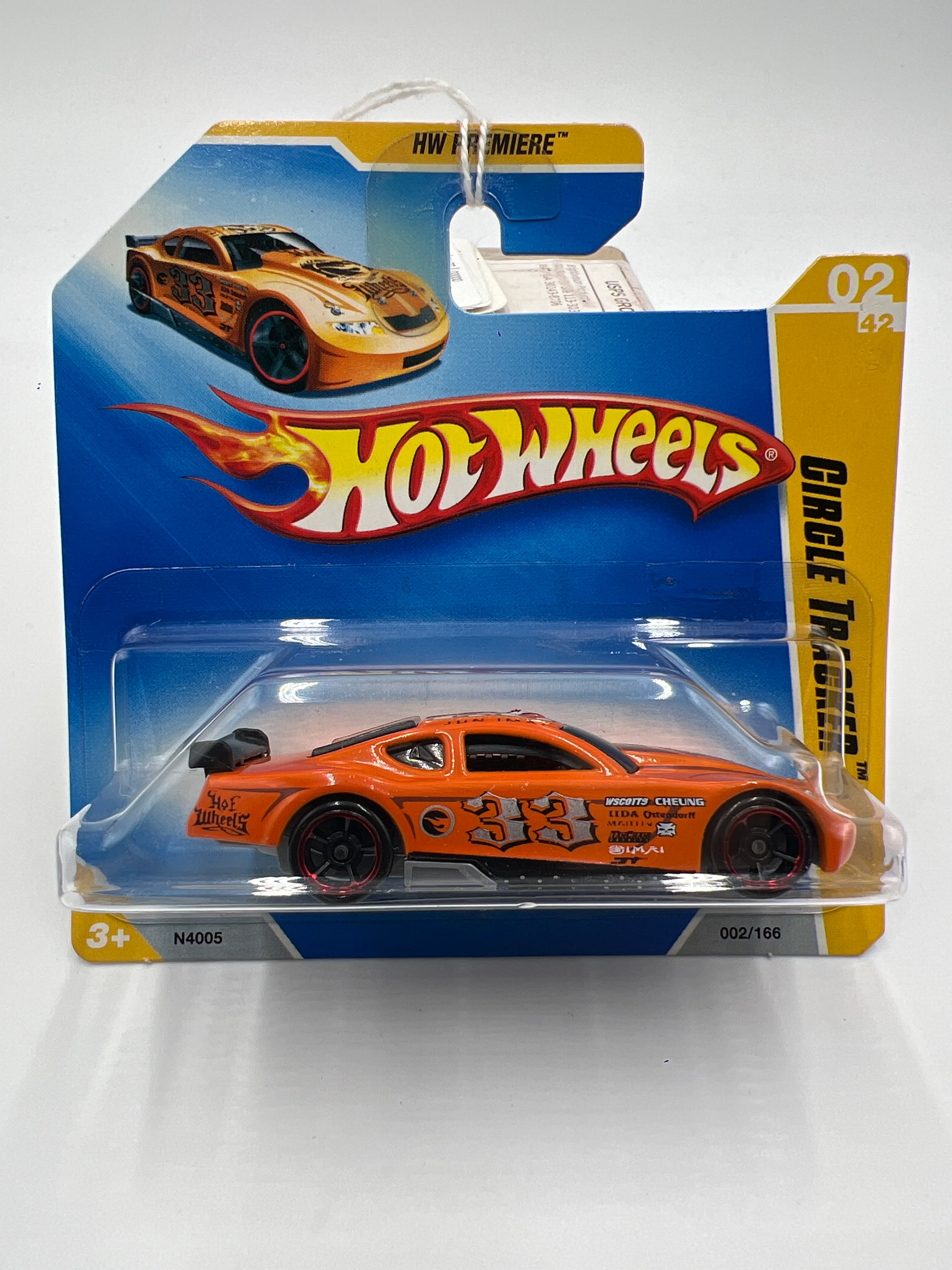 2009 Hot Wheels New Models Premiere #2 Circle Tracker Orange Short Card 113A - Image 2