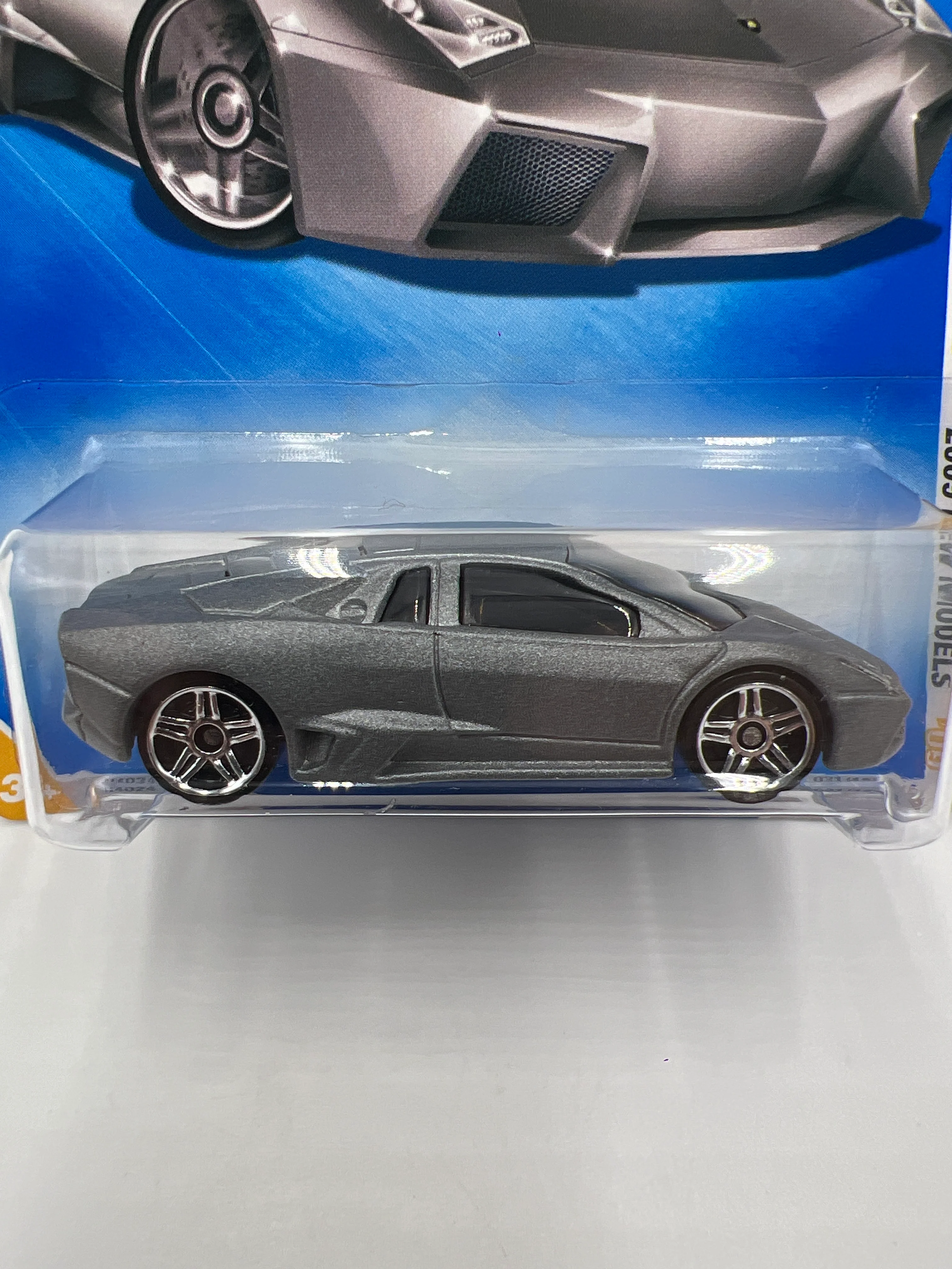 2009 Hot Wheels New Models #21 Lamborghini Reventon Gray 102B - Image 3