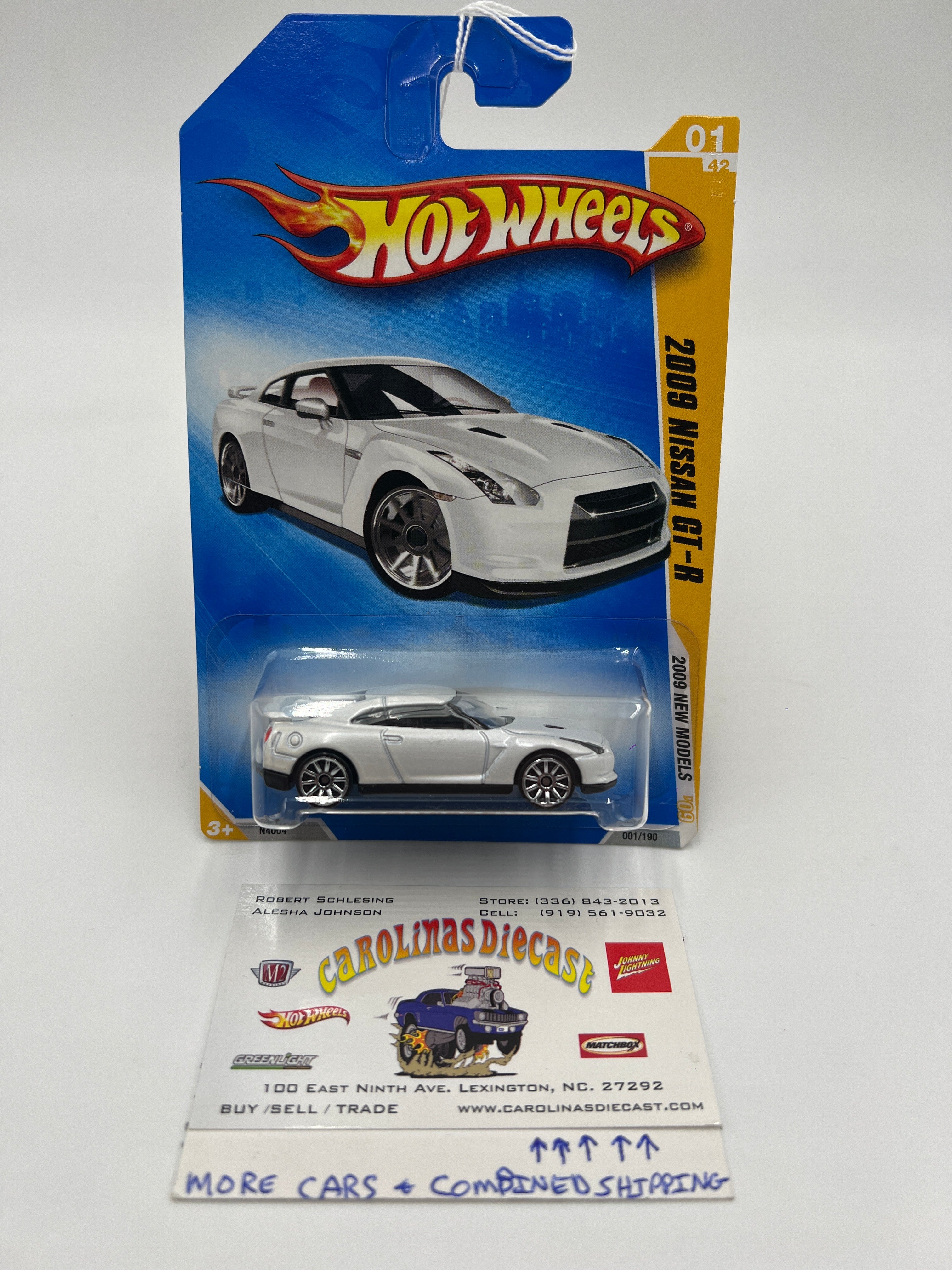 2009 Hot Wheels New Models #1 2009 Nissan GT-R White SR