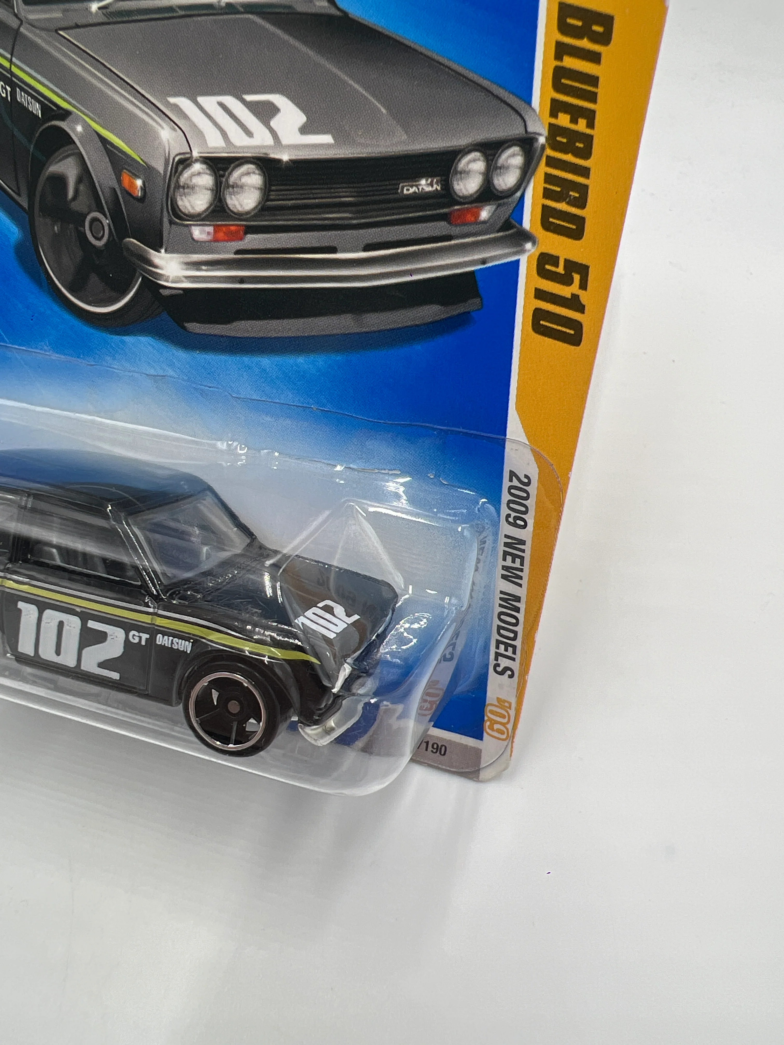 2009 Hot Wheels New Models #37 Datsun Bluebird 510 Black SR - Image 3