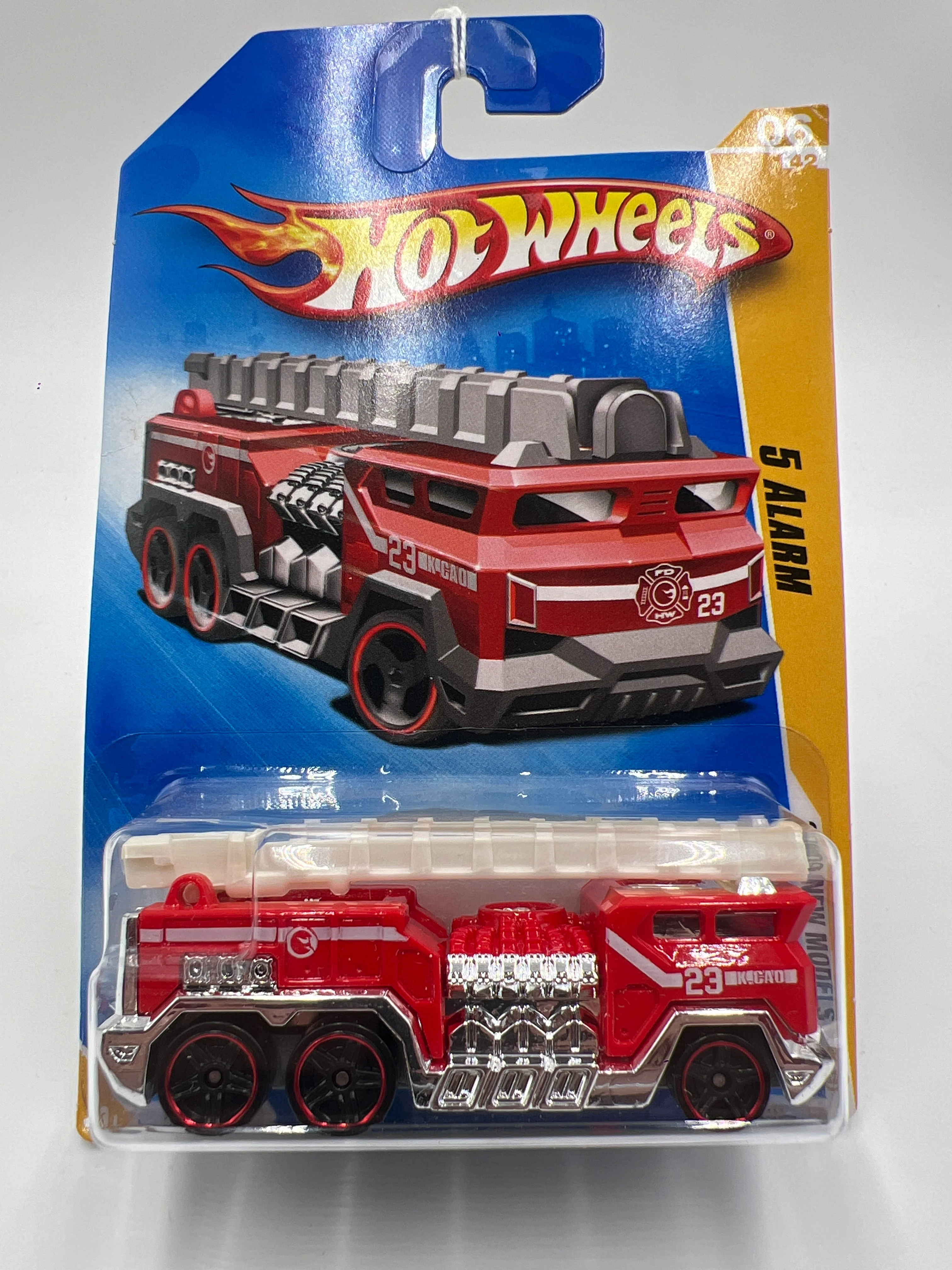 2009 Hot Wheels New Models #6 5 Alarm Red 116D - Image 2