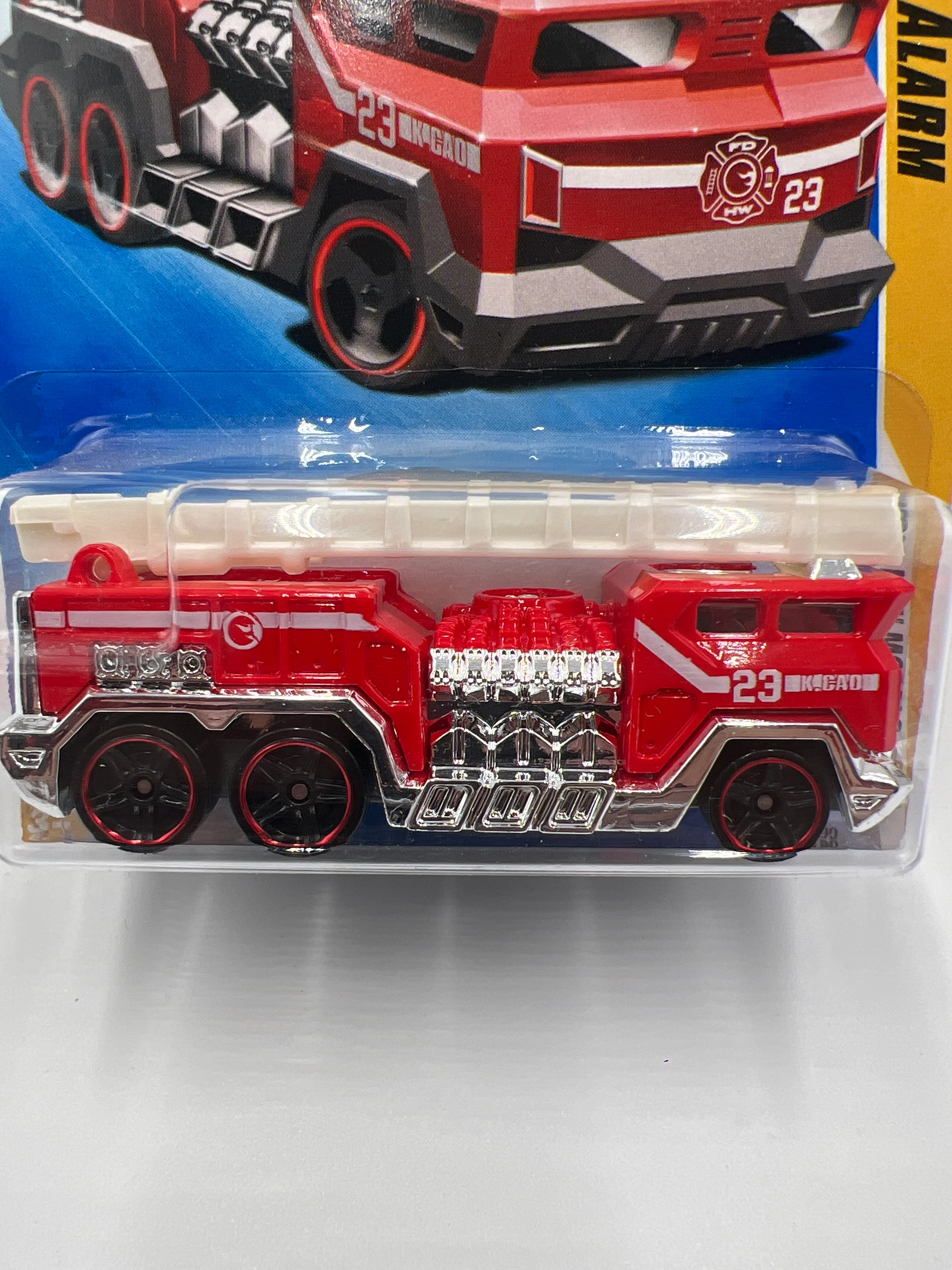 2009 Hot Wheels New Models #6 5 Alarm Red 116D - Image 3