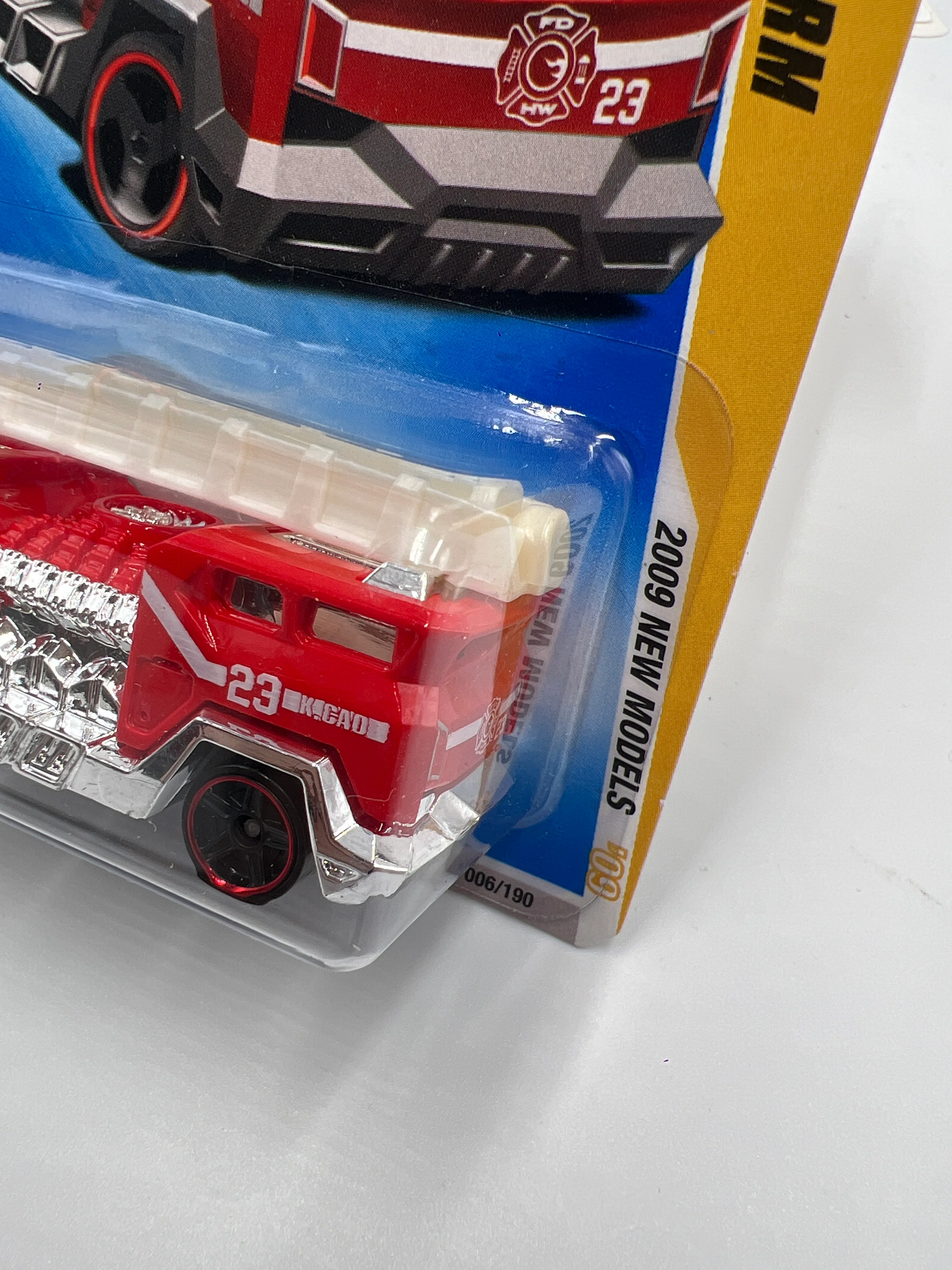2009 Hot Wheels New Models #6 5 Alarm Red 116D - Image 4