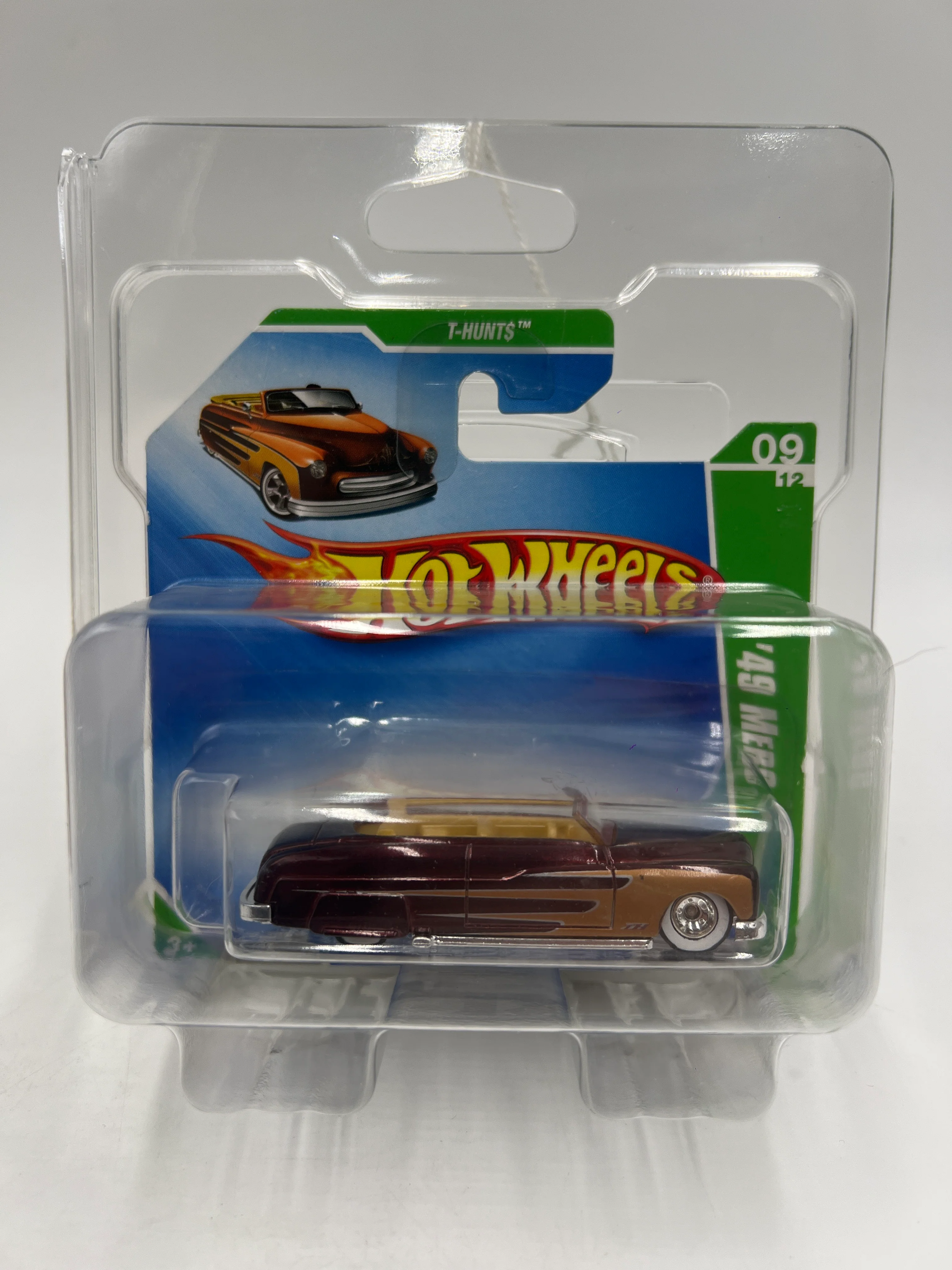 2009 Hot Wheels Super Treasure Hunt Short Card #51 49 Merc Brown W/Protector - Image 7