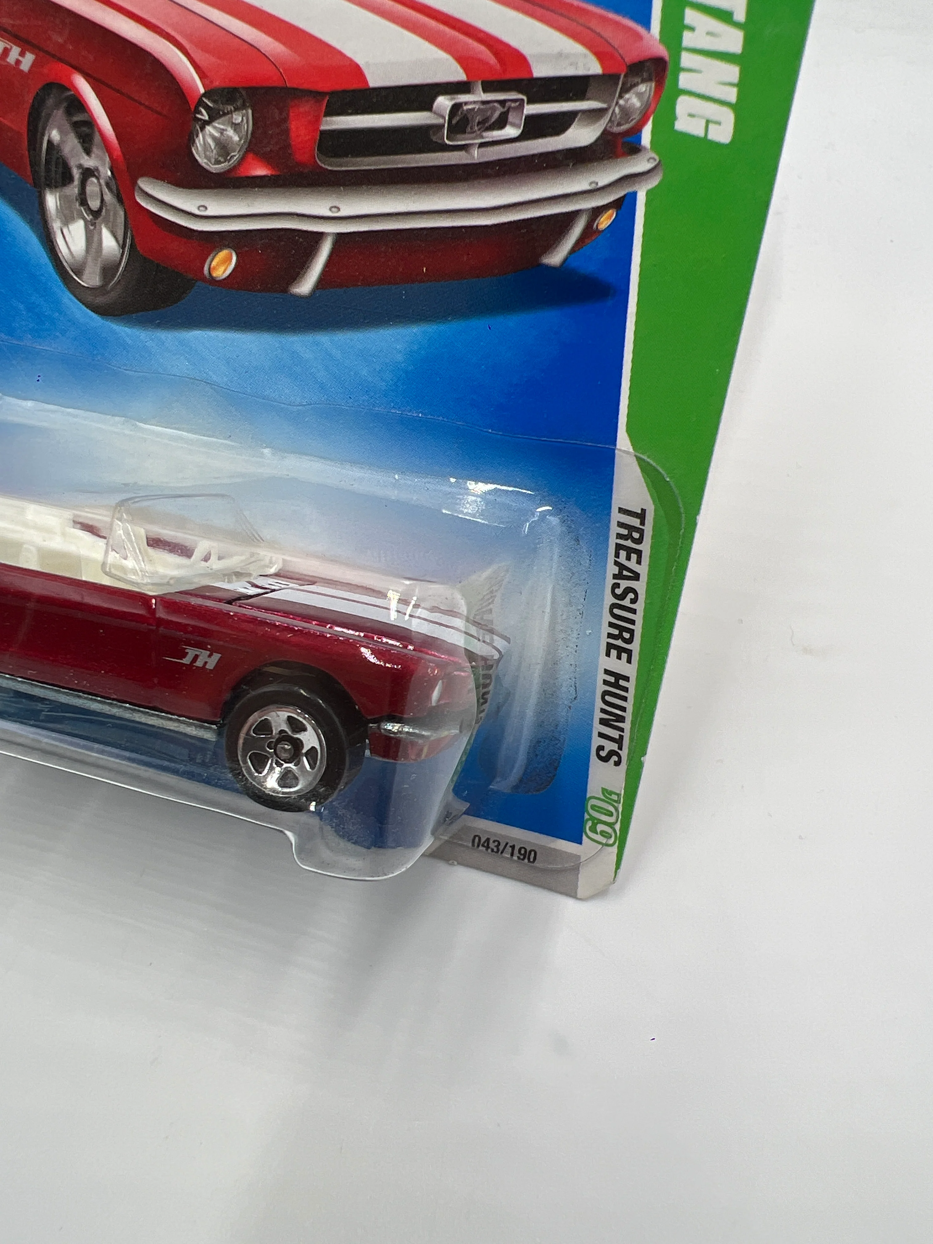 2009 Hot Wheels Treasure Hunts #43 Ford Mustang Red - Image 3