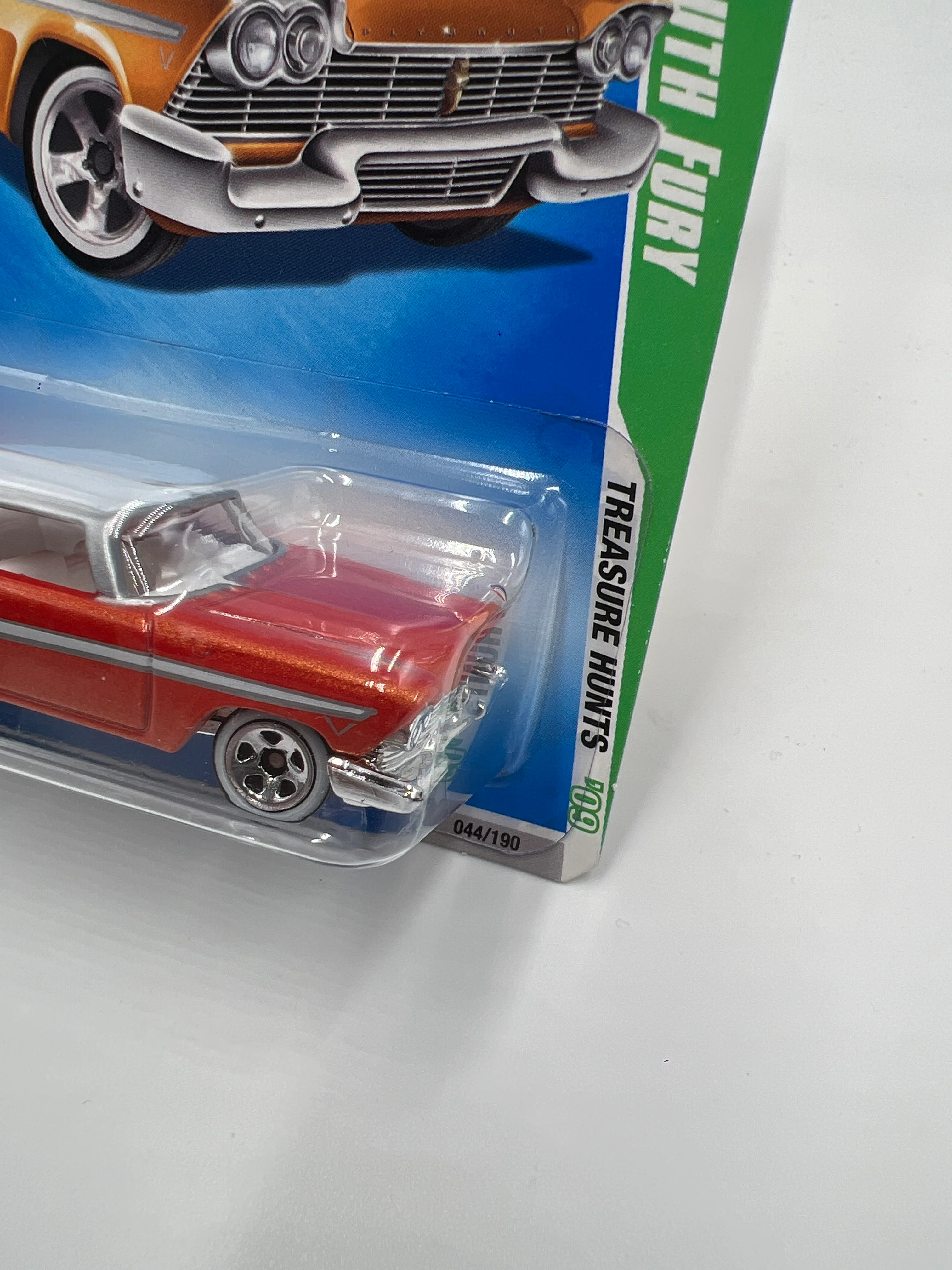 2009 Hot Wheels Treasure Hunts #44 57 Plymouth Fury Orange - Image 4