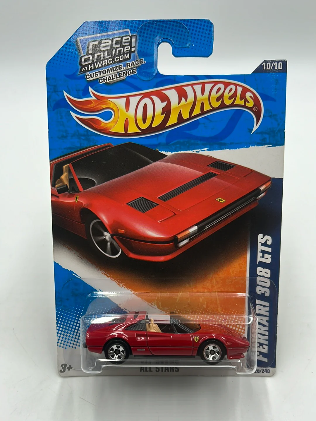 2011 Hot Wheels Red All Stars Ferrari 308 GTS 128/240 - Image 2