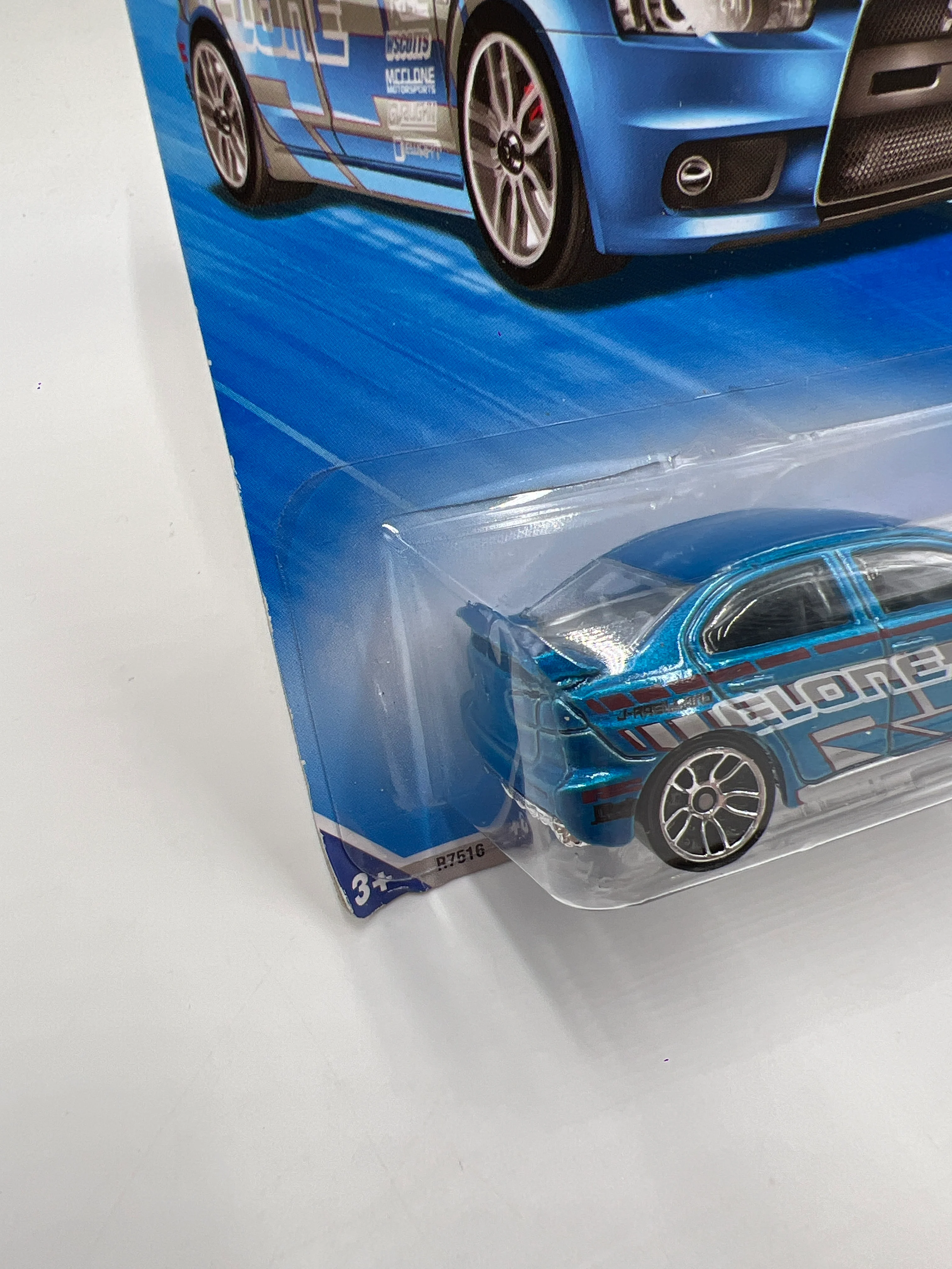 2010 Hot Wheels Nightburnerz #91 2008 Lancer Evolution Blue 92A - Image 4