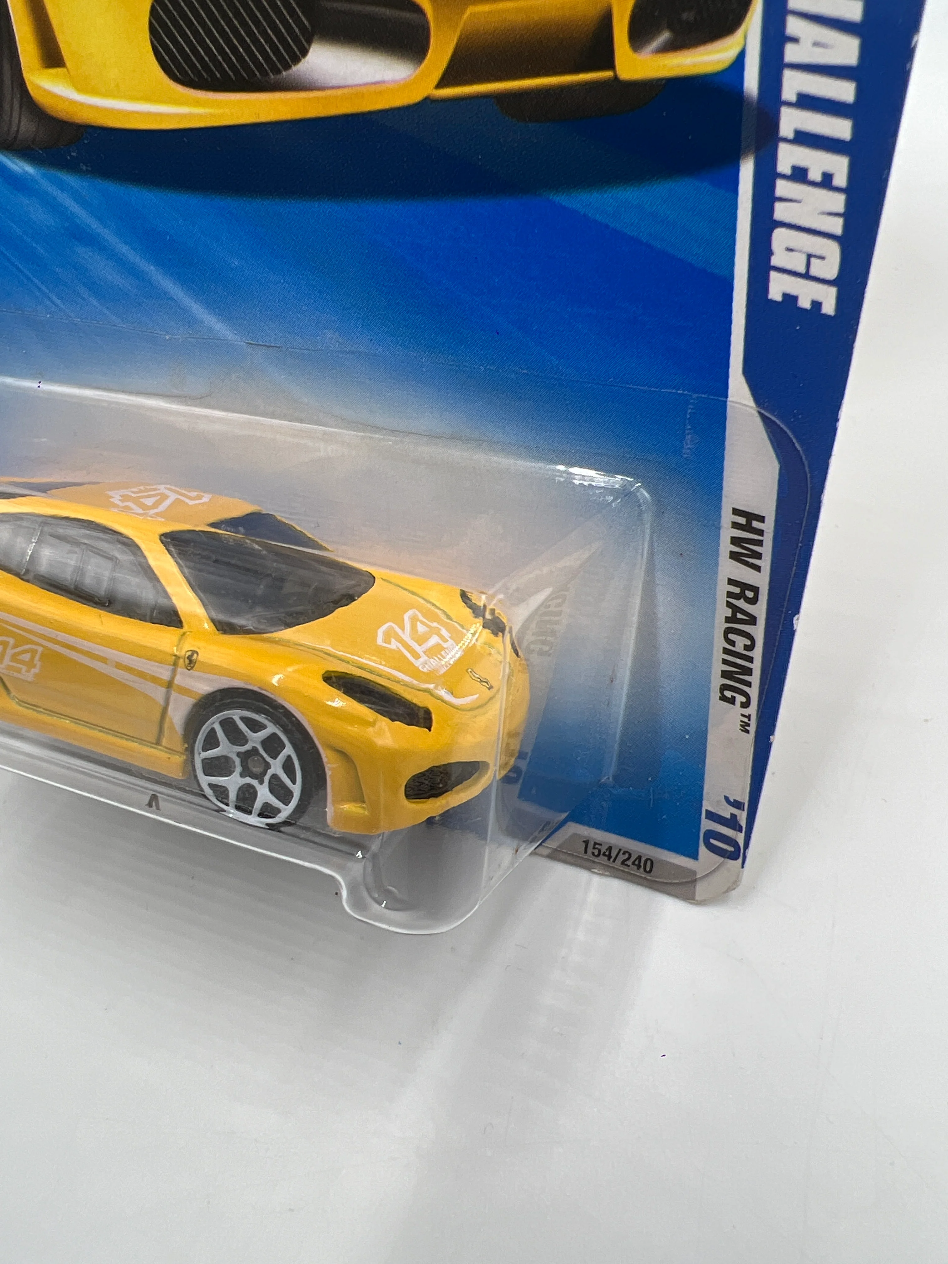 2010 Hot Wheels #154 Ferrari F430 Challenge Yellow - Image 4