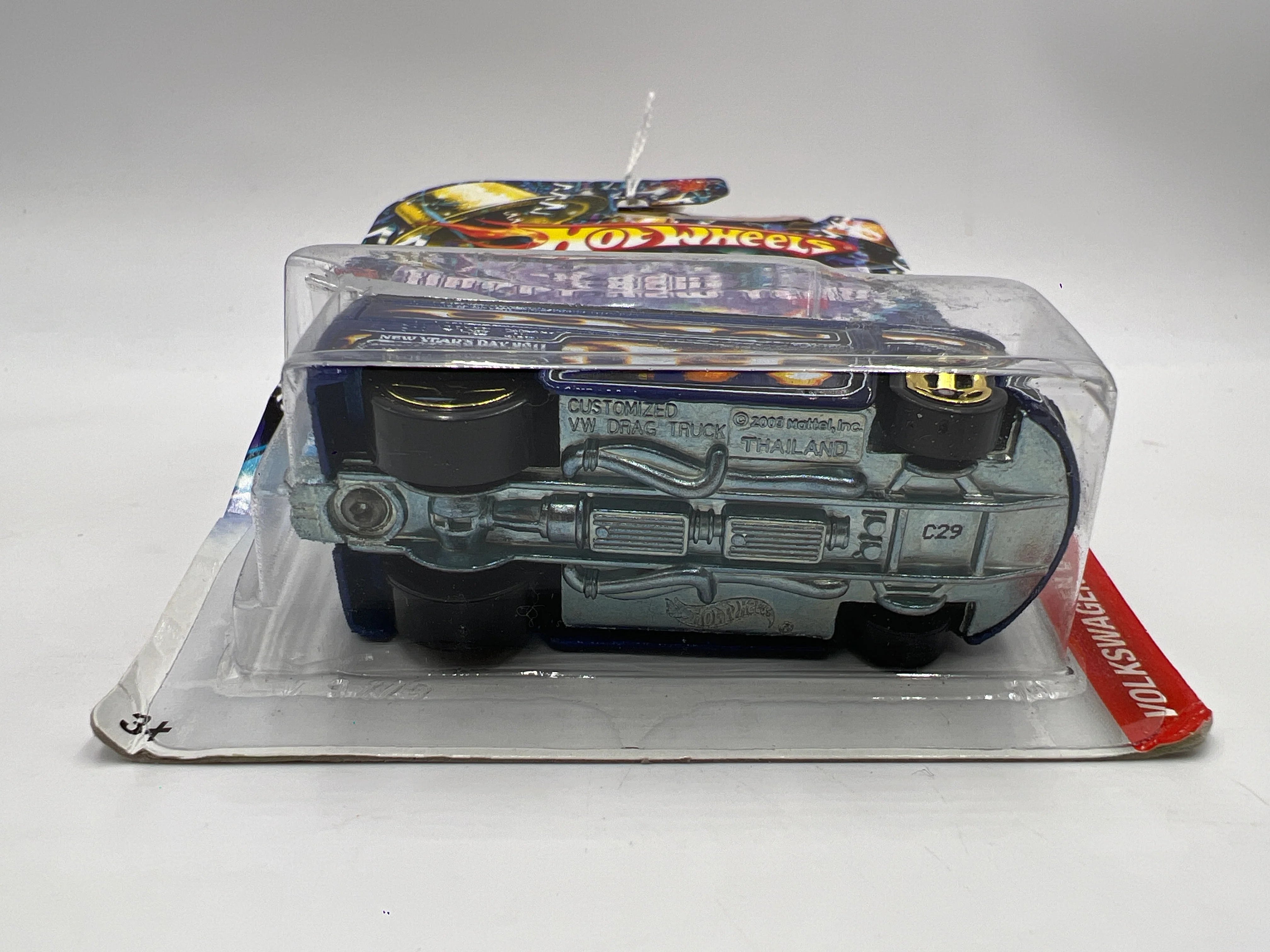 2011 Hot Wheels Happy New Year 2011 Volkswagen Drag Truck Card Not Perfect 159A - Image 6