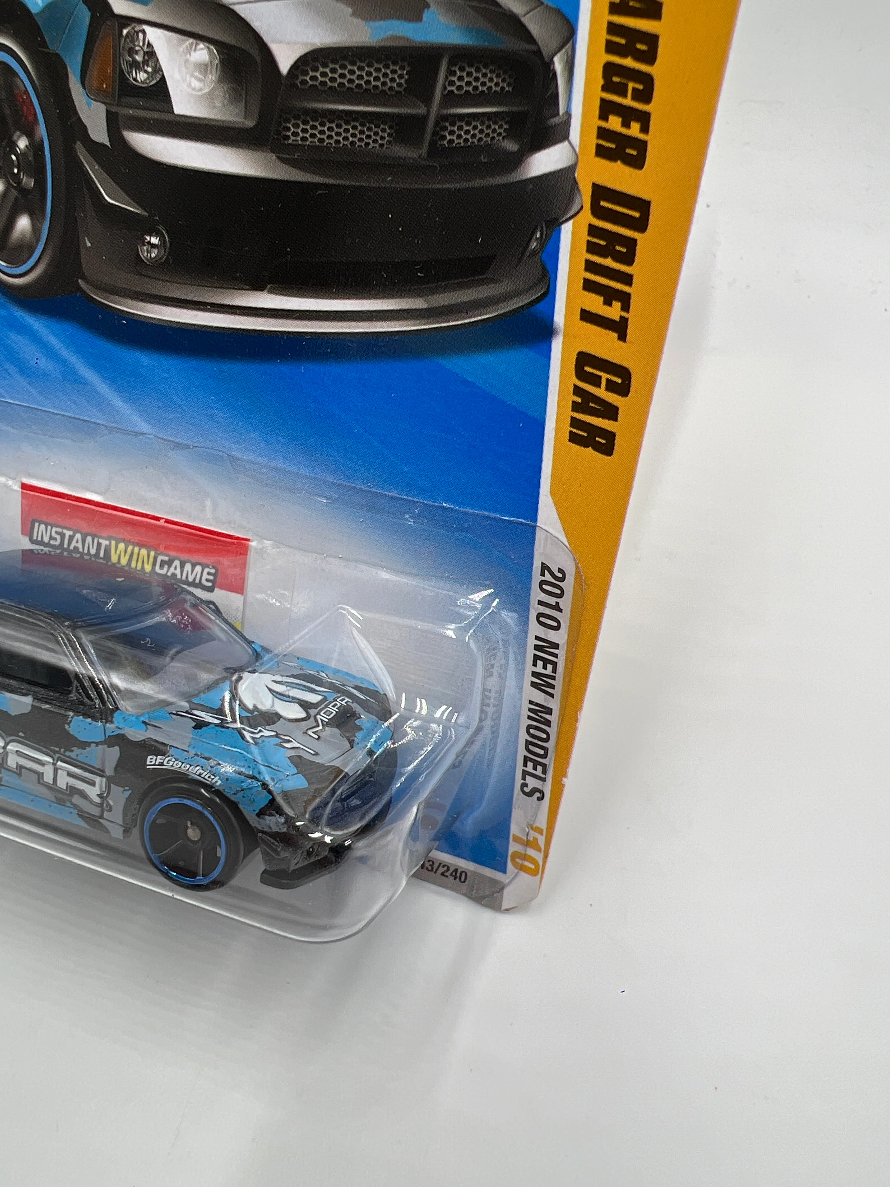 2010 Hot Wheels New Models #43 Dodge Charger Drift Car Black Keys To Speed Card - Image 3