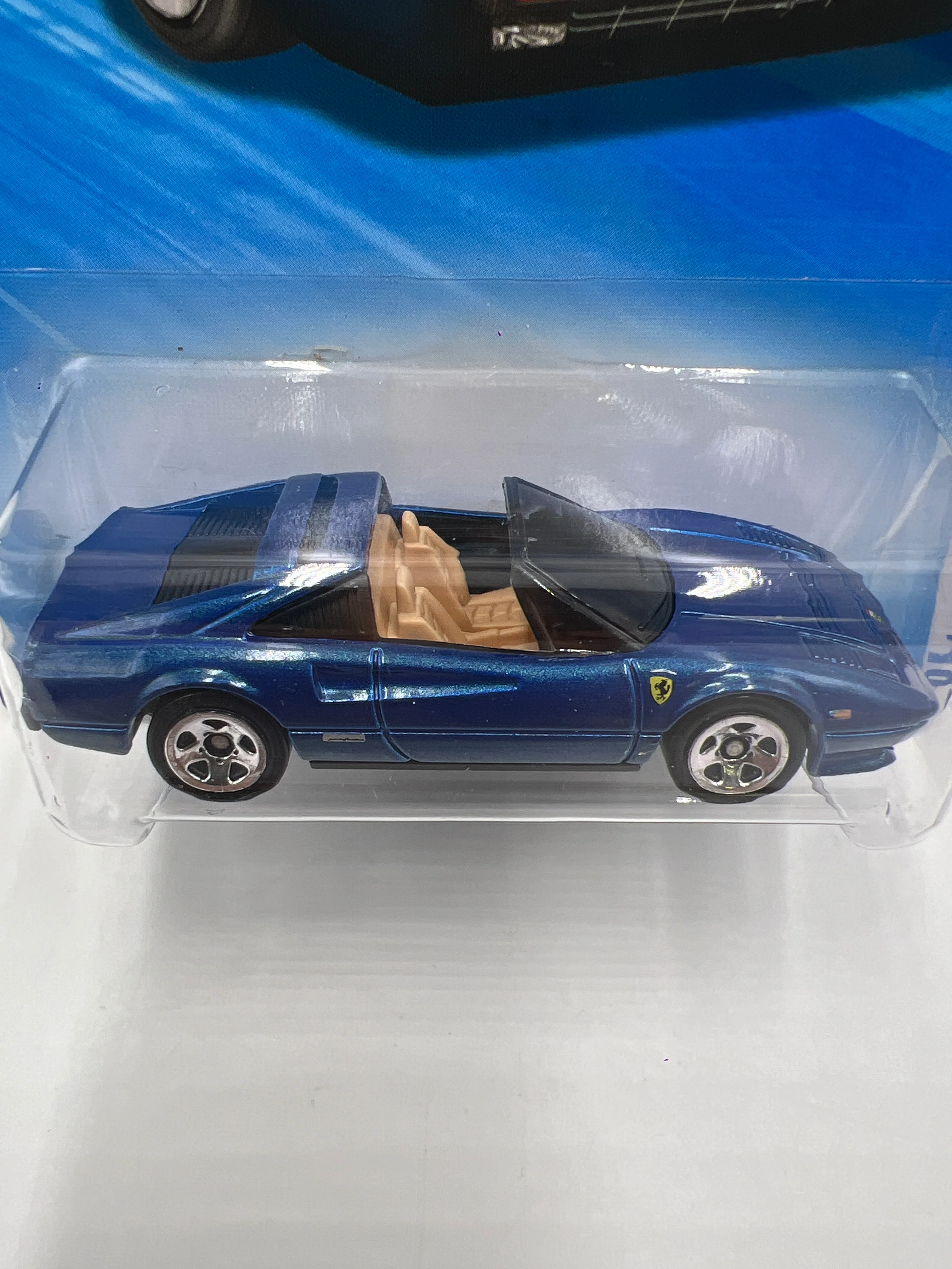 2010 Hot Wheels All Stars #128 Ferrari 308 GTS Blue W/Protector - Image 3