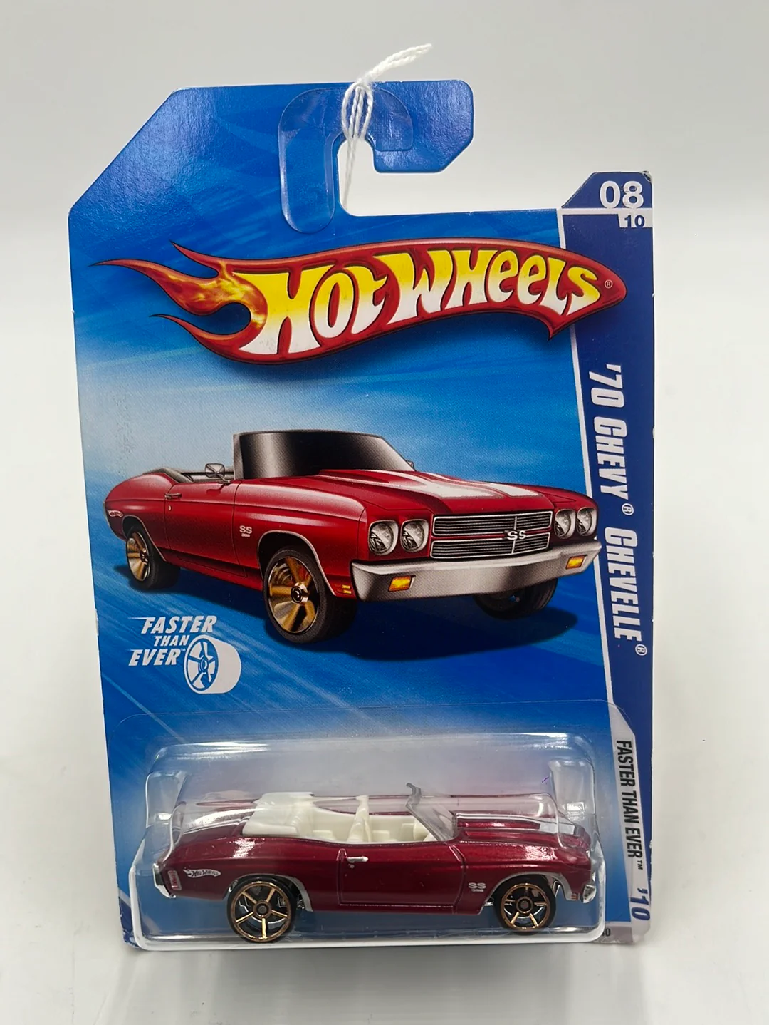 2010 Hot Wheels Faster Than Ever ‘70 Chevy Chevelle Walmart Exclusive Maroon 136/240 3C - Image 2