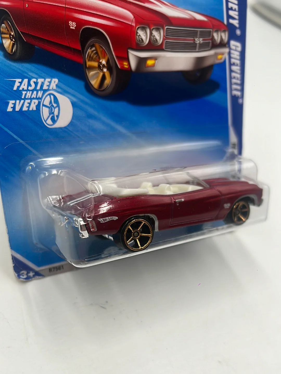 2010 Hot Wheels Faster Than Ever ‘70 Chevy Chevelle Walmart Exclusive Maroon 136/240 3C - Image 5