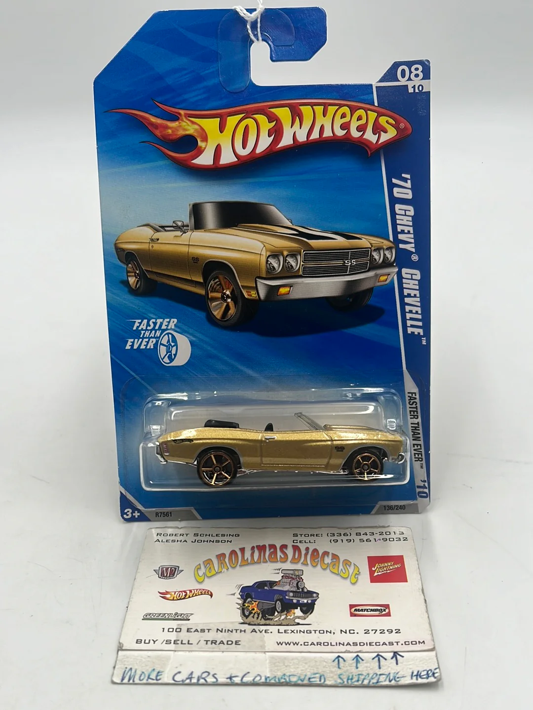 2010 Hot Wheels Faster Than Ever ‘70 Chevy Chevelle Gold 136/240 2B
