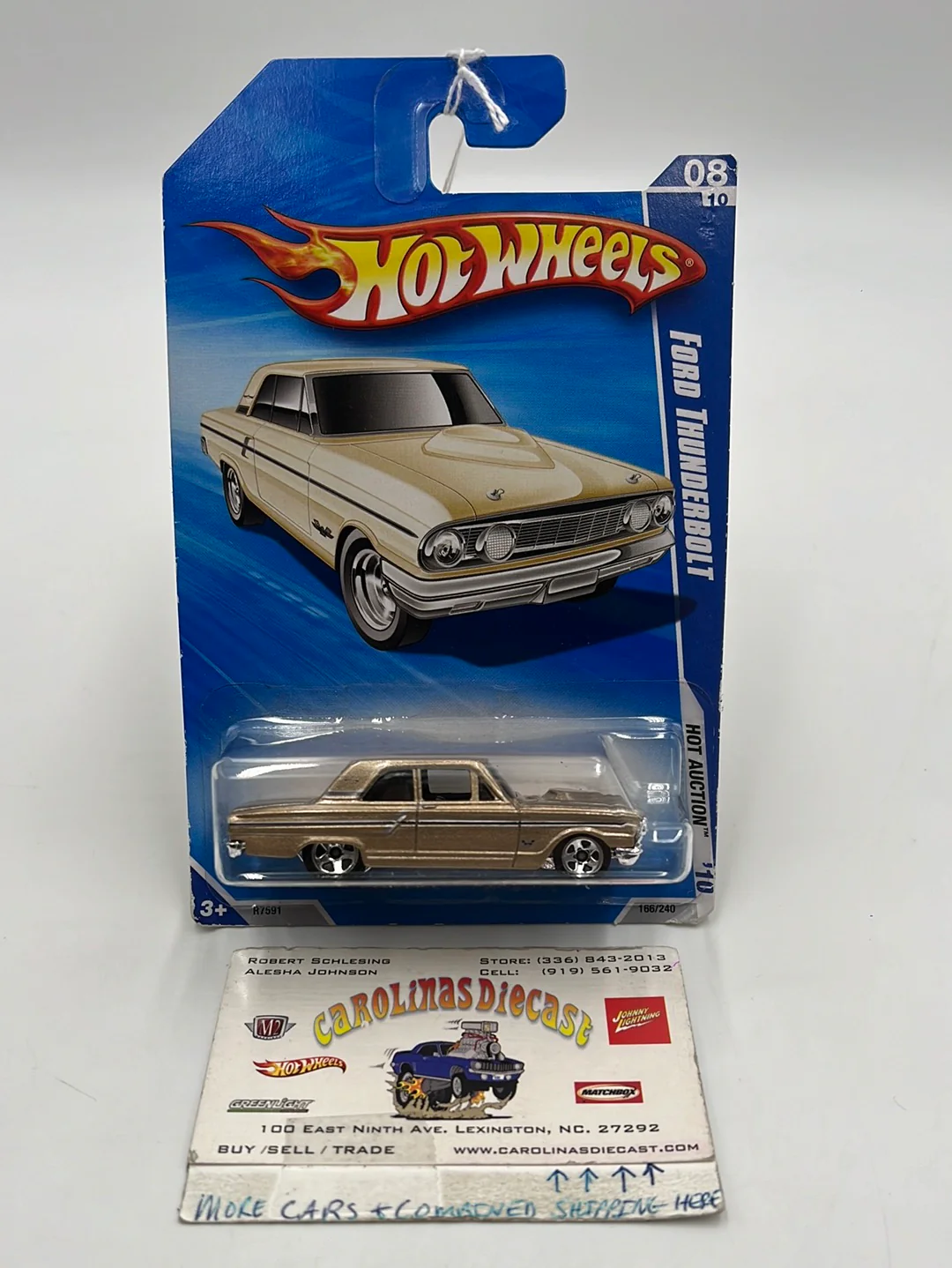 2010 Hot Wheels Hot Auction Ford Thunderbolt Gold Kmart Exclusive 166/240 237B