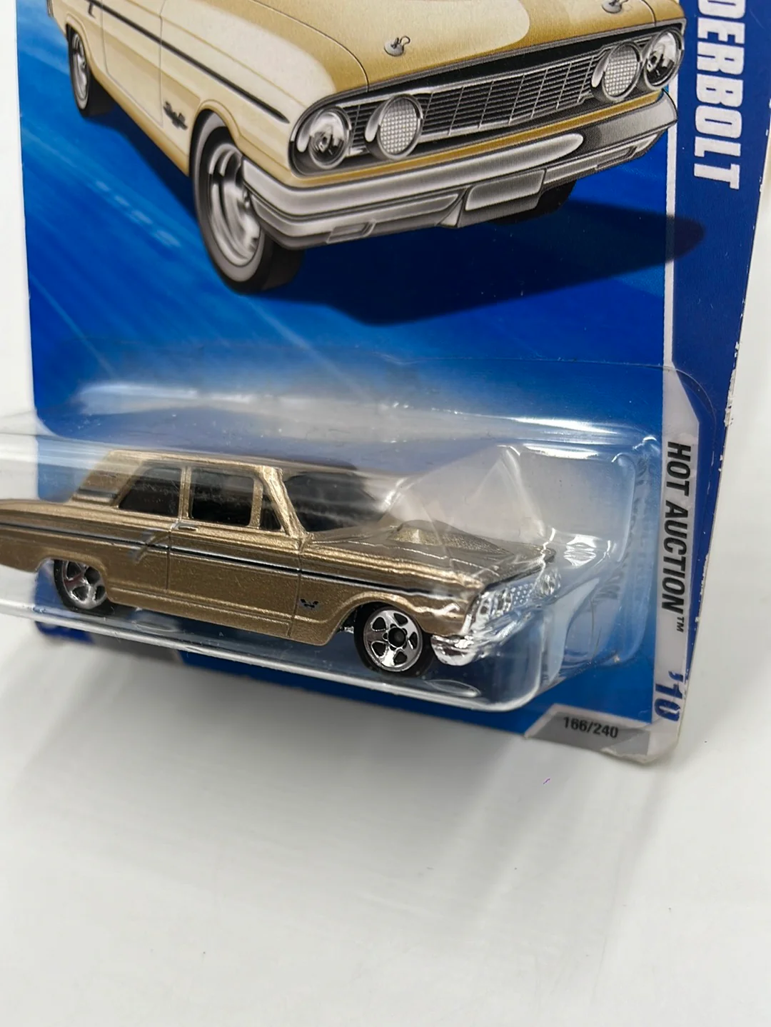 2010 Hot Wheels Hot Auction Ford Thunderbolt Gold Kmart Exclusive 166/240 237B - Image 4
