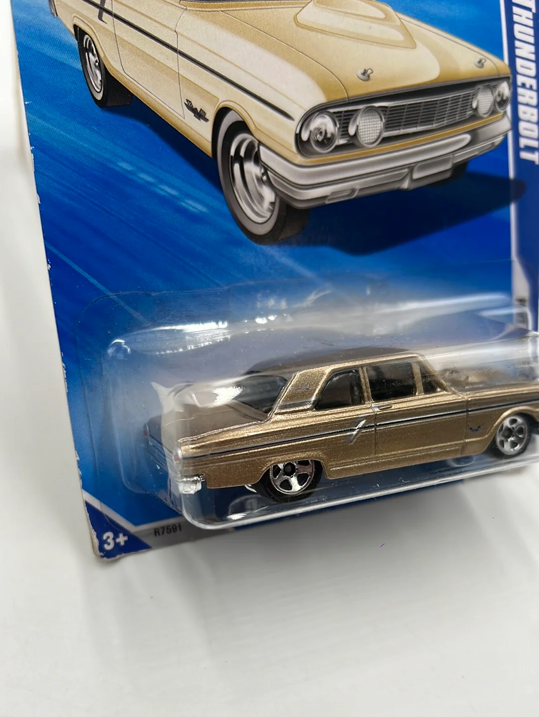 2010 Hot Wheels Hot Auction Ford Thunderbolt Gold Kmart Exclusive 166/240 237B - Image 5