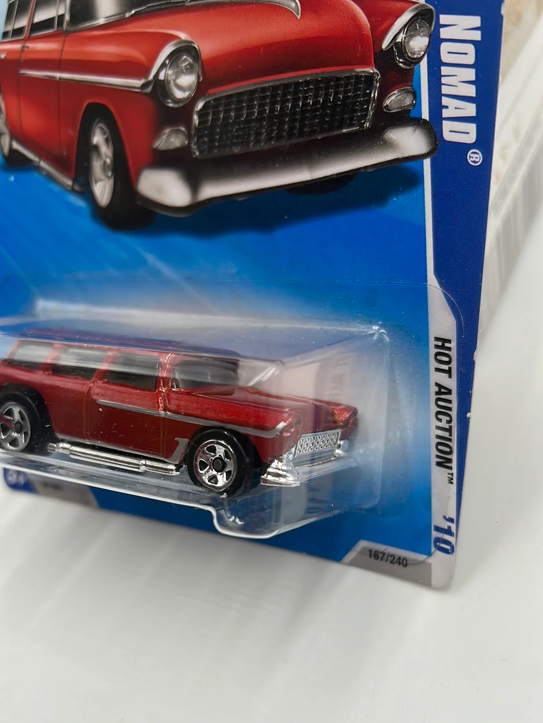 2010 Hot Wheels Hot Auction Classic Nomad Red 167/240 12E - Image 4