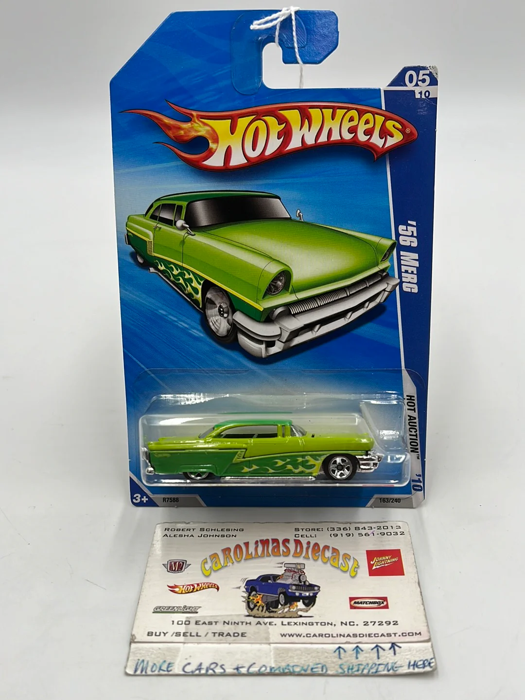 2010 Hot Wheels Hot Auction ‘56 Merc Green 163/240 35D