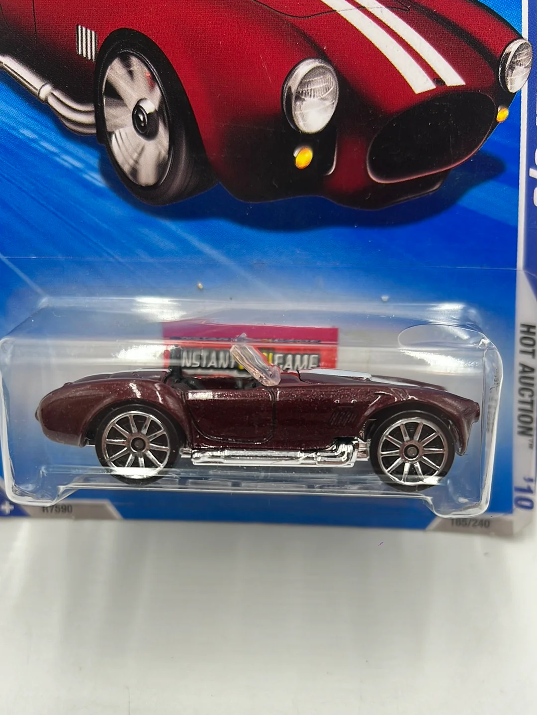 2010 Hot Wheels Hot Auction Shelby Cobra 427 S/C Keys to Speed Card 165/240 19D - Image 3