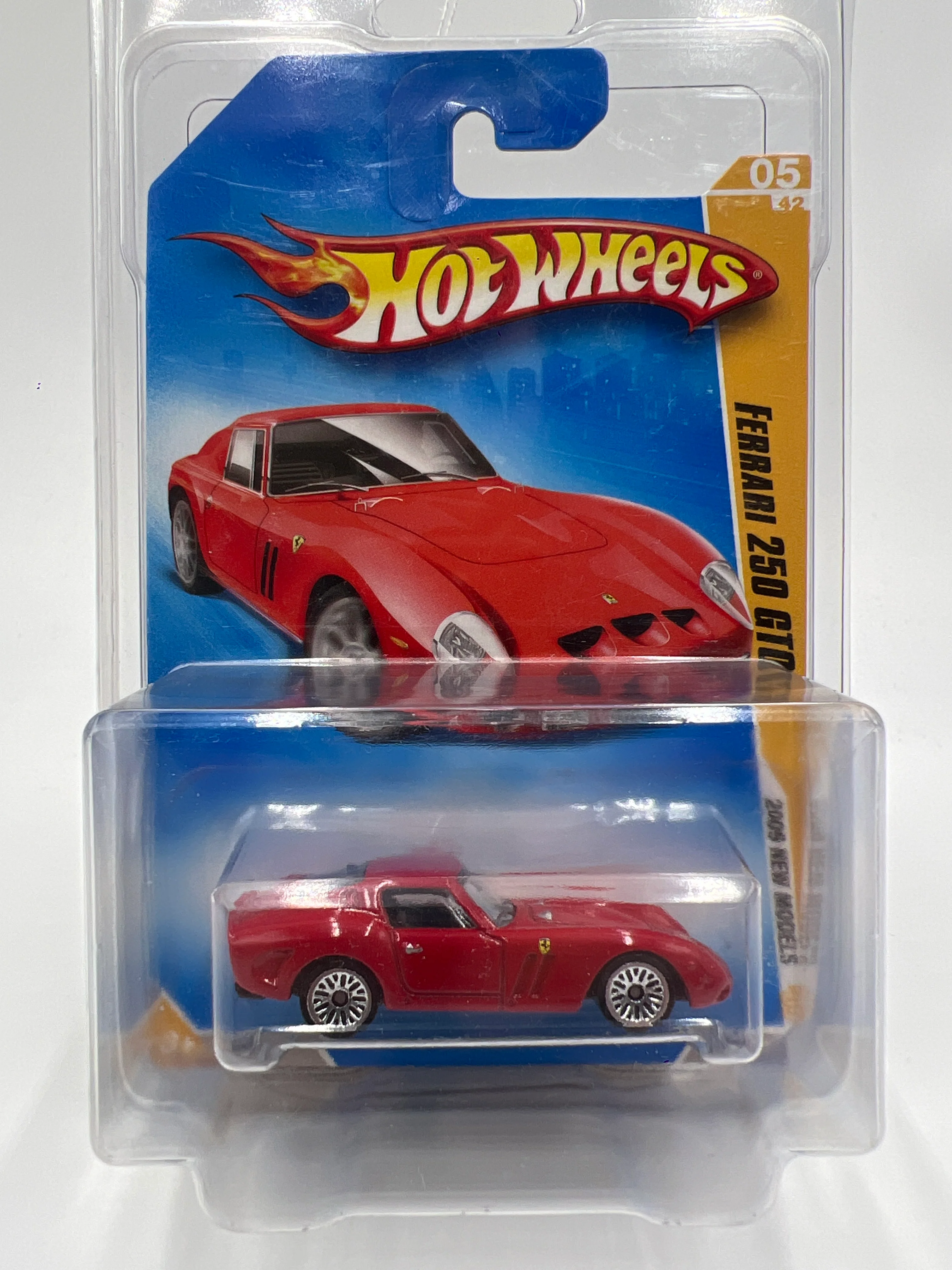 2009 Hot Wheels New Models #5 Ferrari 250 GTO Red W/Protector - Image 8