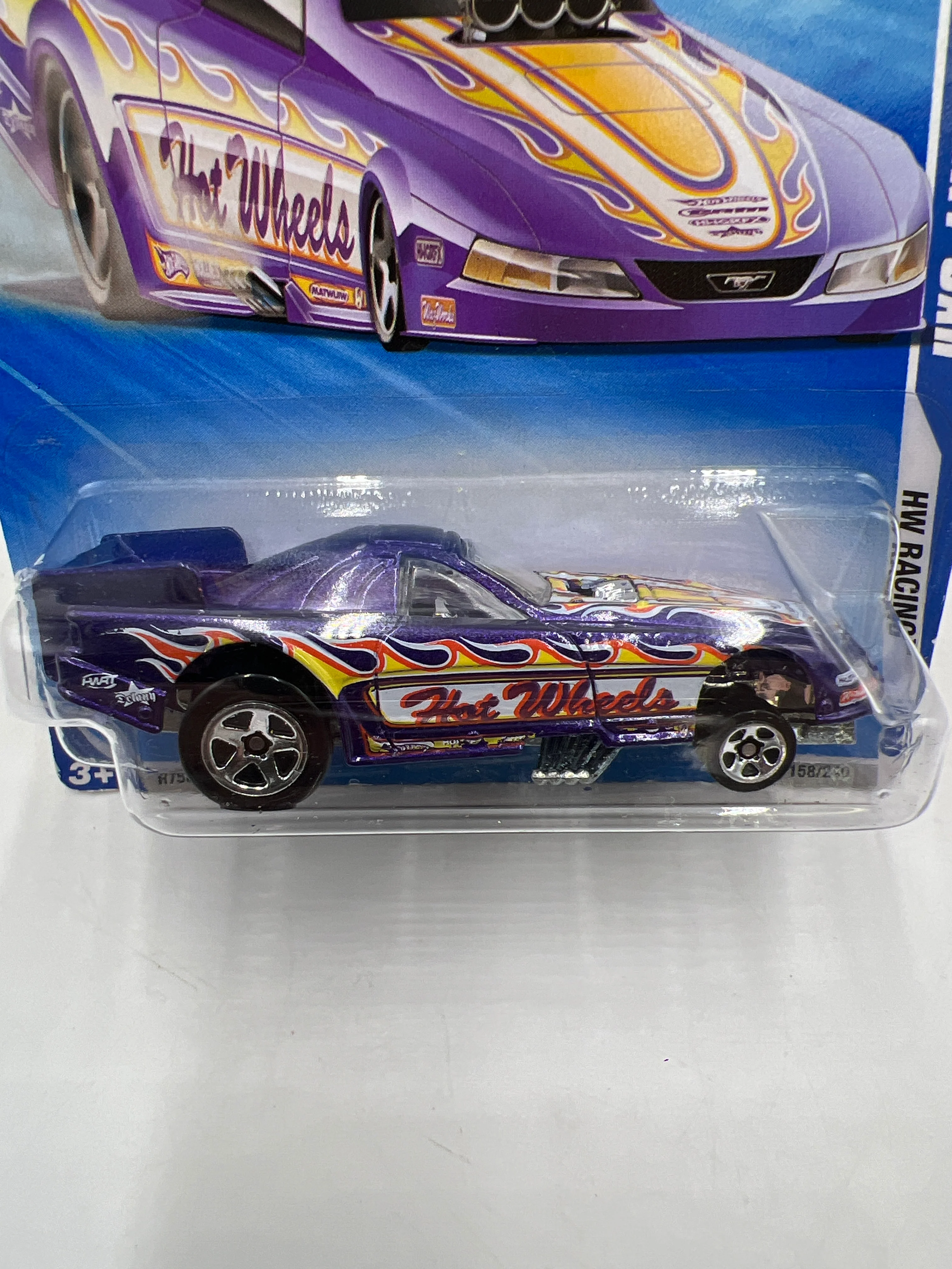 2010 Hot Wheels Racing #158 Ford Mustang Funny Car Purple 22i - Image 3