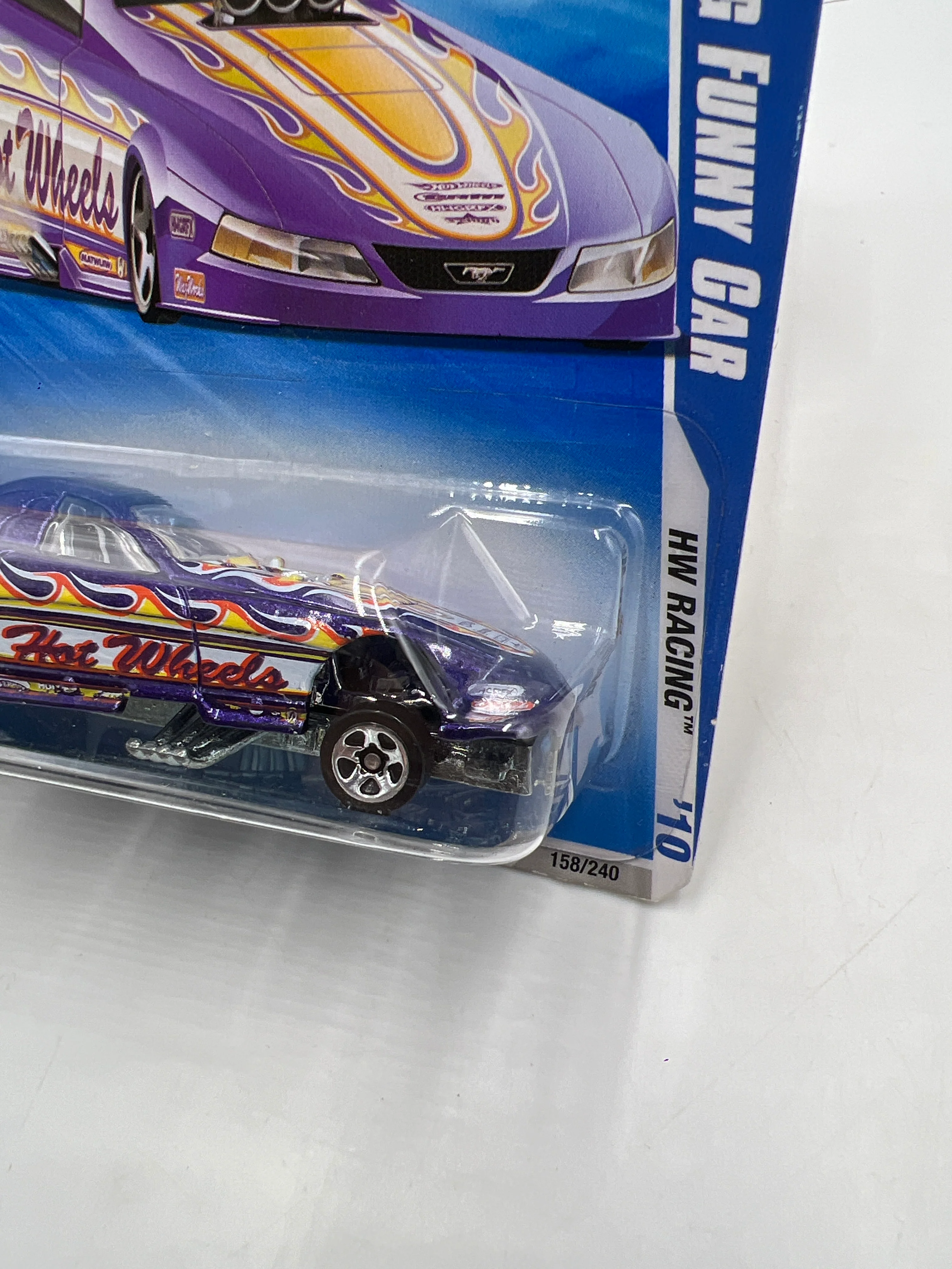 2010 Hot Wheels Racing #158 Ford Mustang Funny Car Purple 22i - Image 4