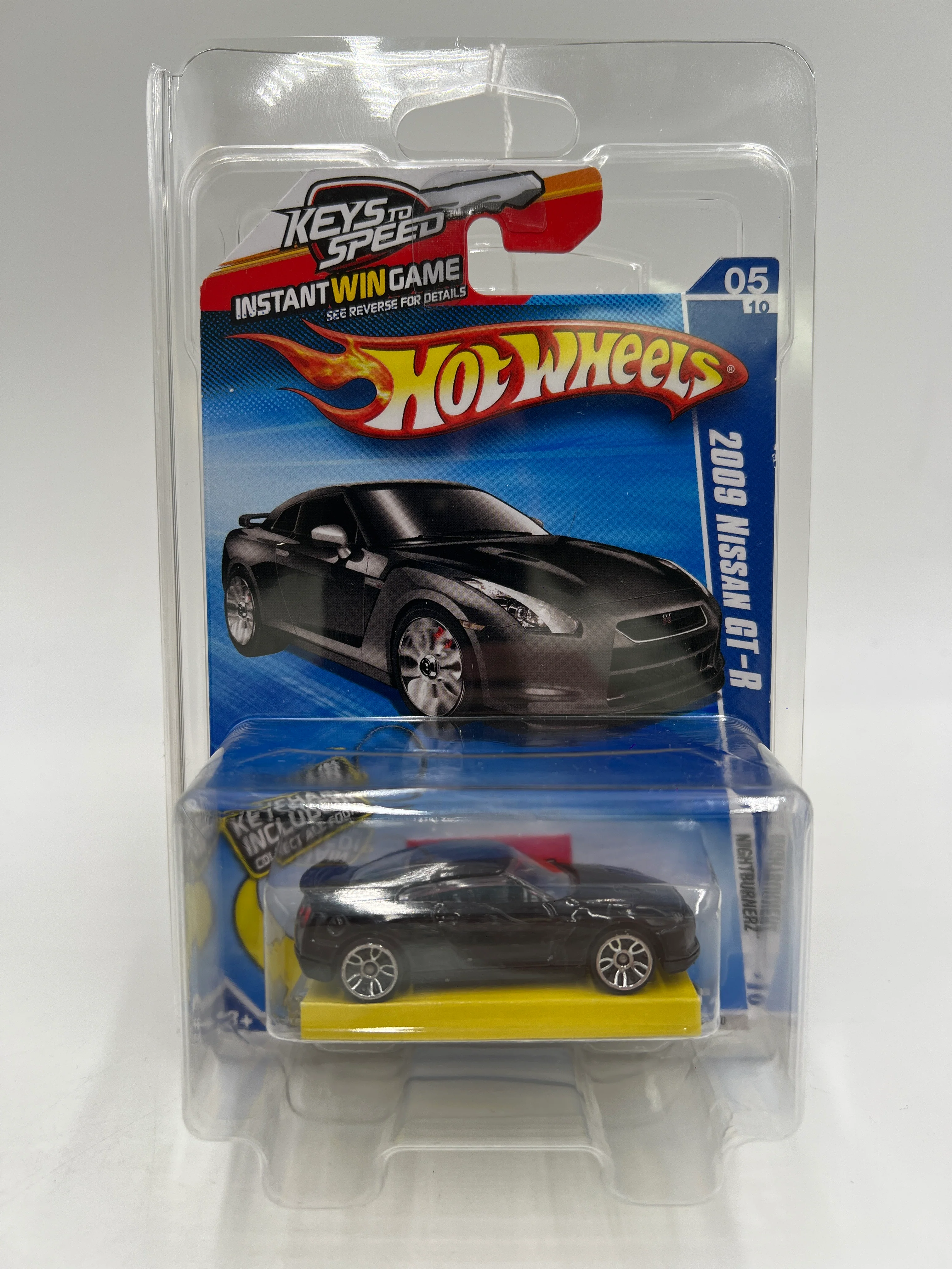2010 Hot Wheels Keys To Speed Key Chain #93 2009 Nissan GT-R Black W/Protector - Image 7