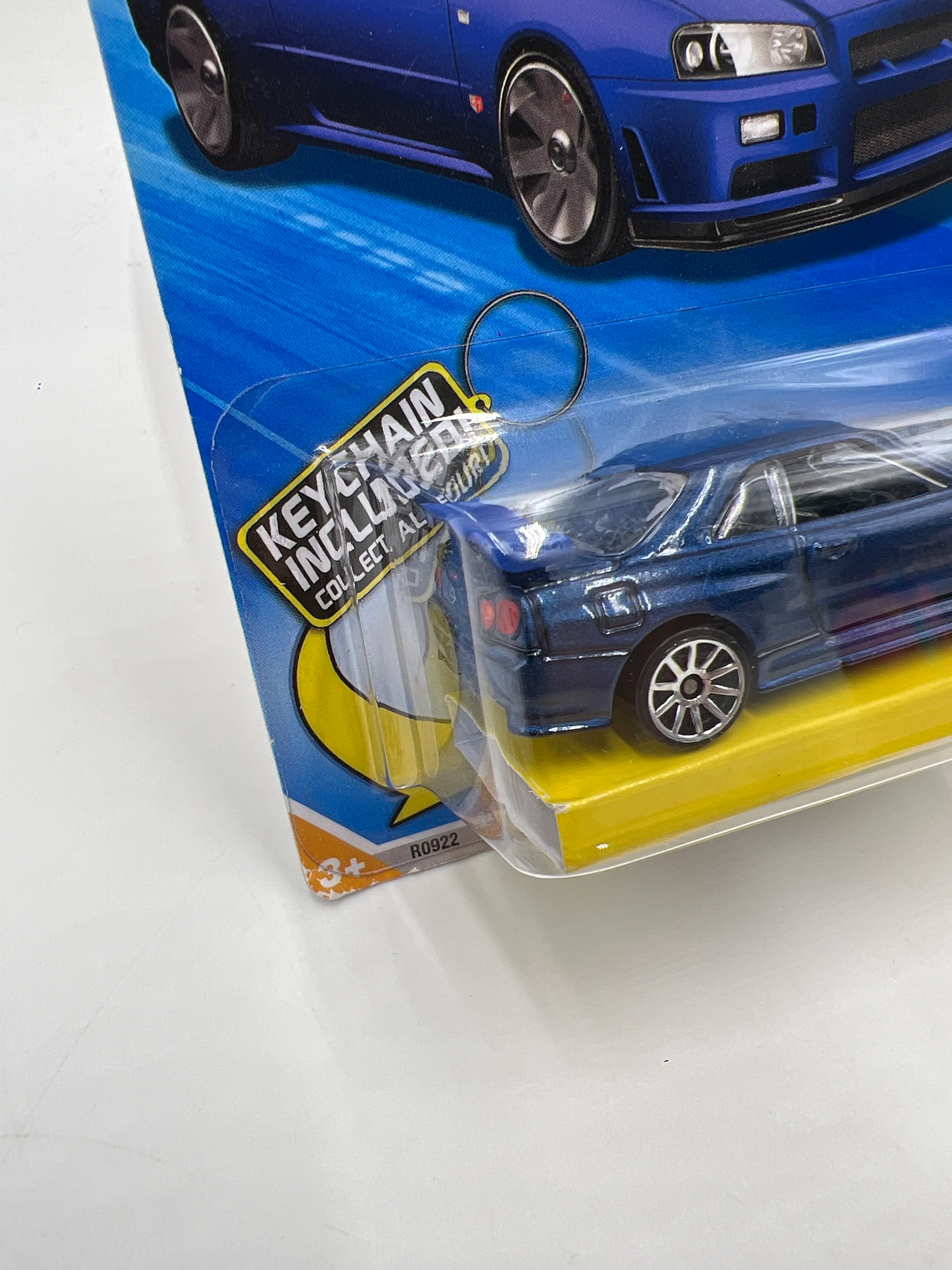 2010 Hot Wheels New Models #7 Keys To Speed Nissan Skyline GT-R R34 Blue W/Key Chain W/Protector VHTF - Image 5