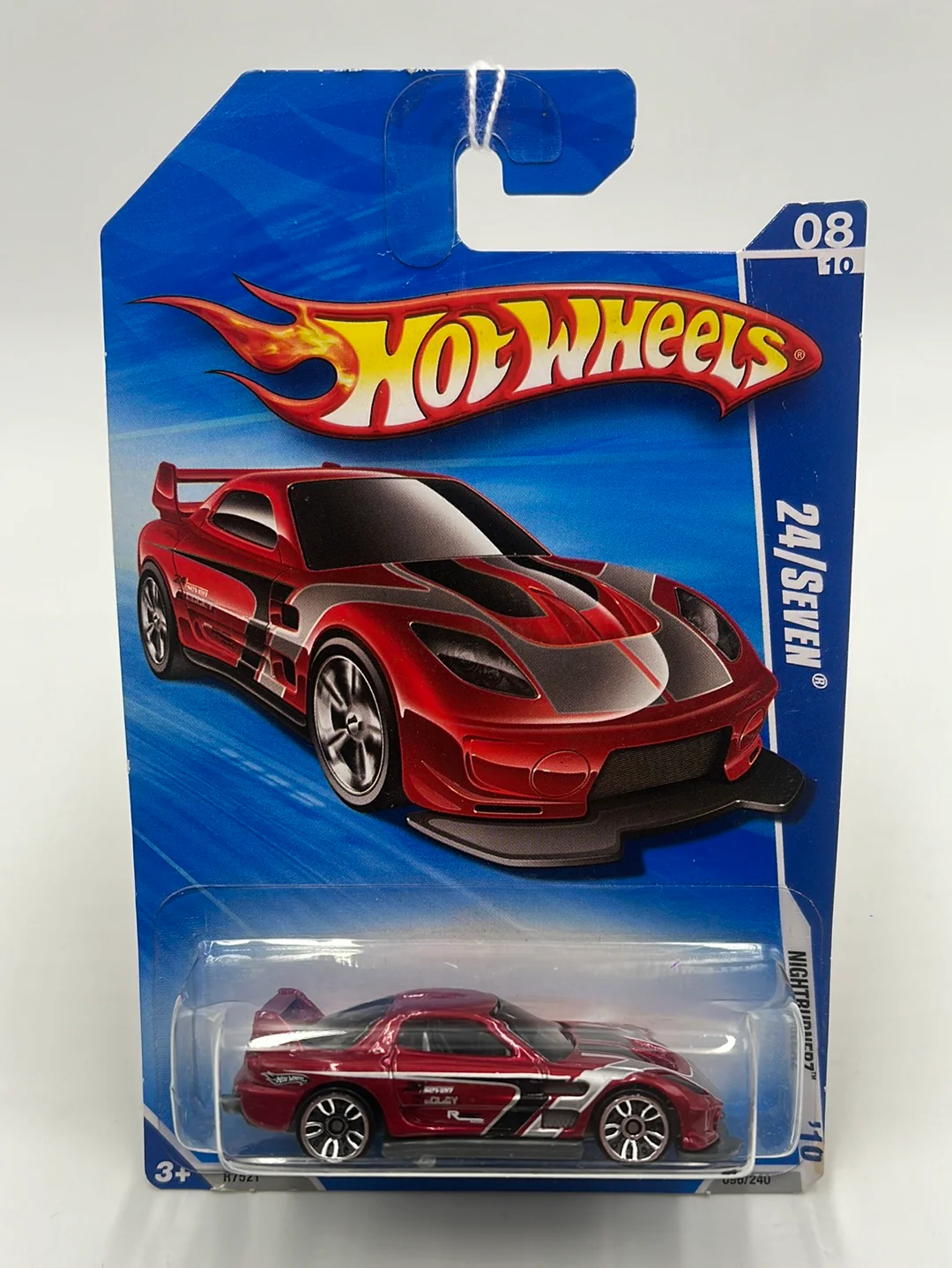2010 Hot Wheels Nightburnerz 24/Seven Red 96/240 86A - Image 2