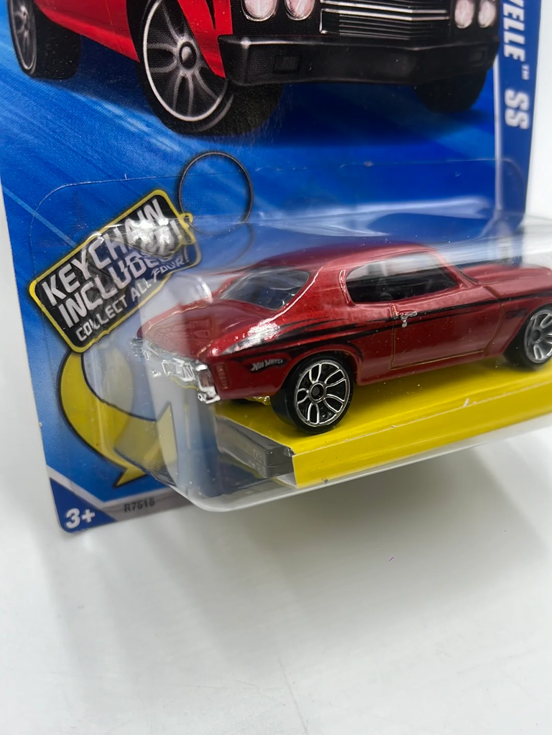 2010 Hot Wheels Nightburnerz ‘70 Chevelle SS Walmart Exclusive Key Chain Twin Mill Red 90/240 235H - Image 5