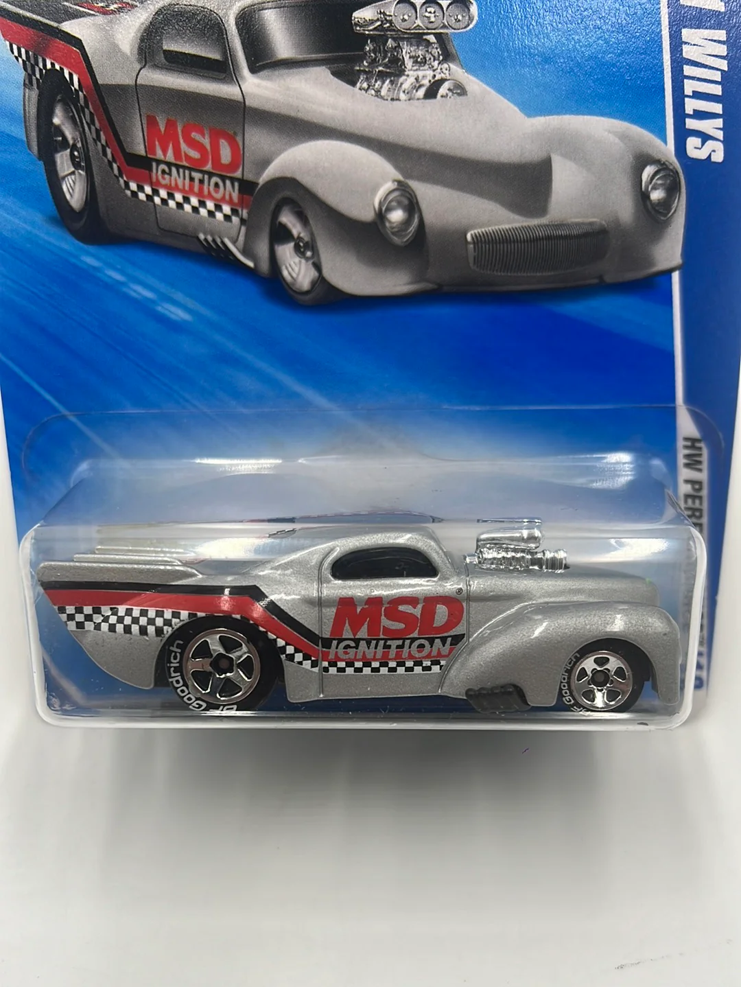 2010 Hot Wheels Performance ‘41 Willys Silver Walmart Exclusive 106/240 236F - Image 3