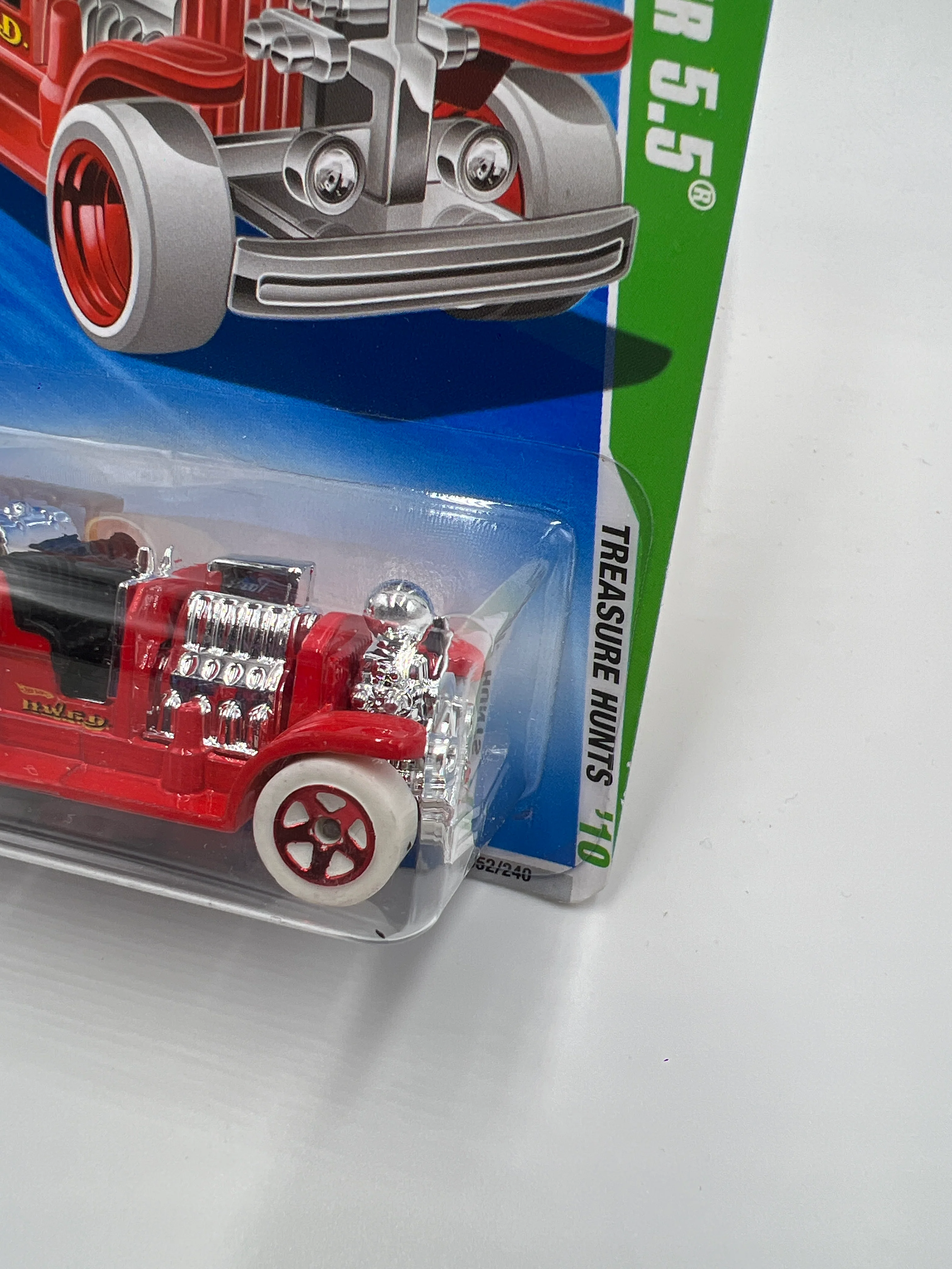 2010 Hot Wheels Treasure Hunts #52 Old Number 5.5 Red - Image 4