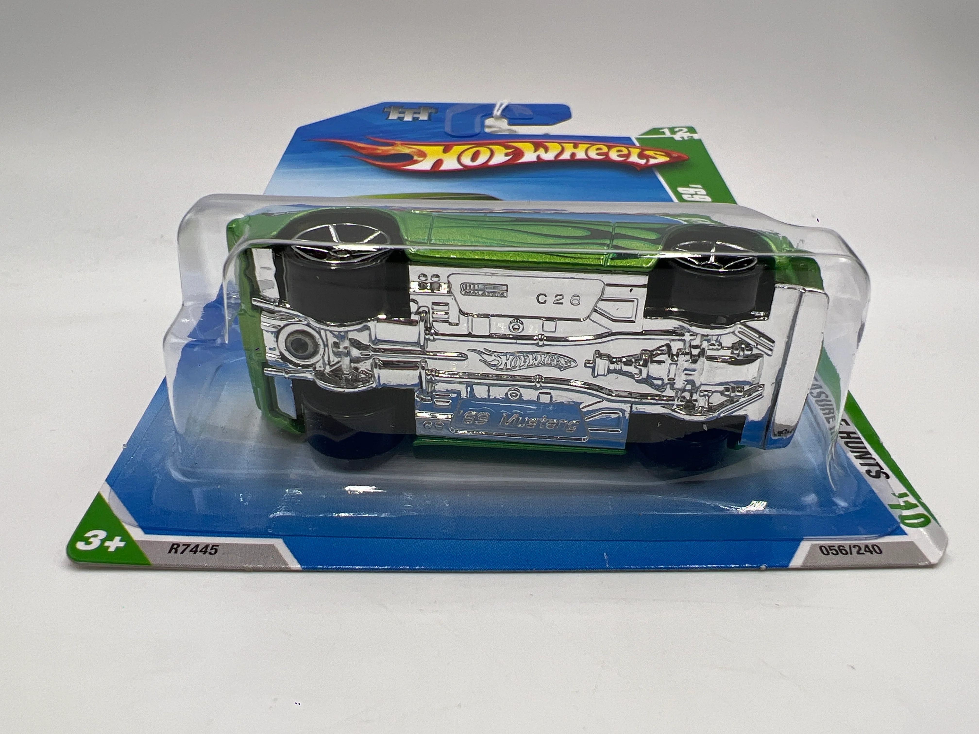 2010 Hot Wheels Treasure Hunts #56 69 Ford Mustang Green 273C - Image 6